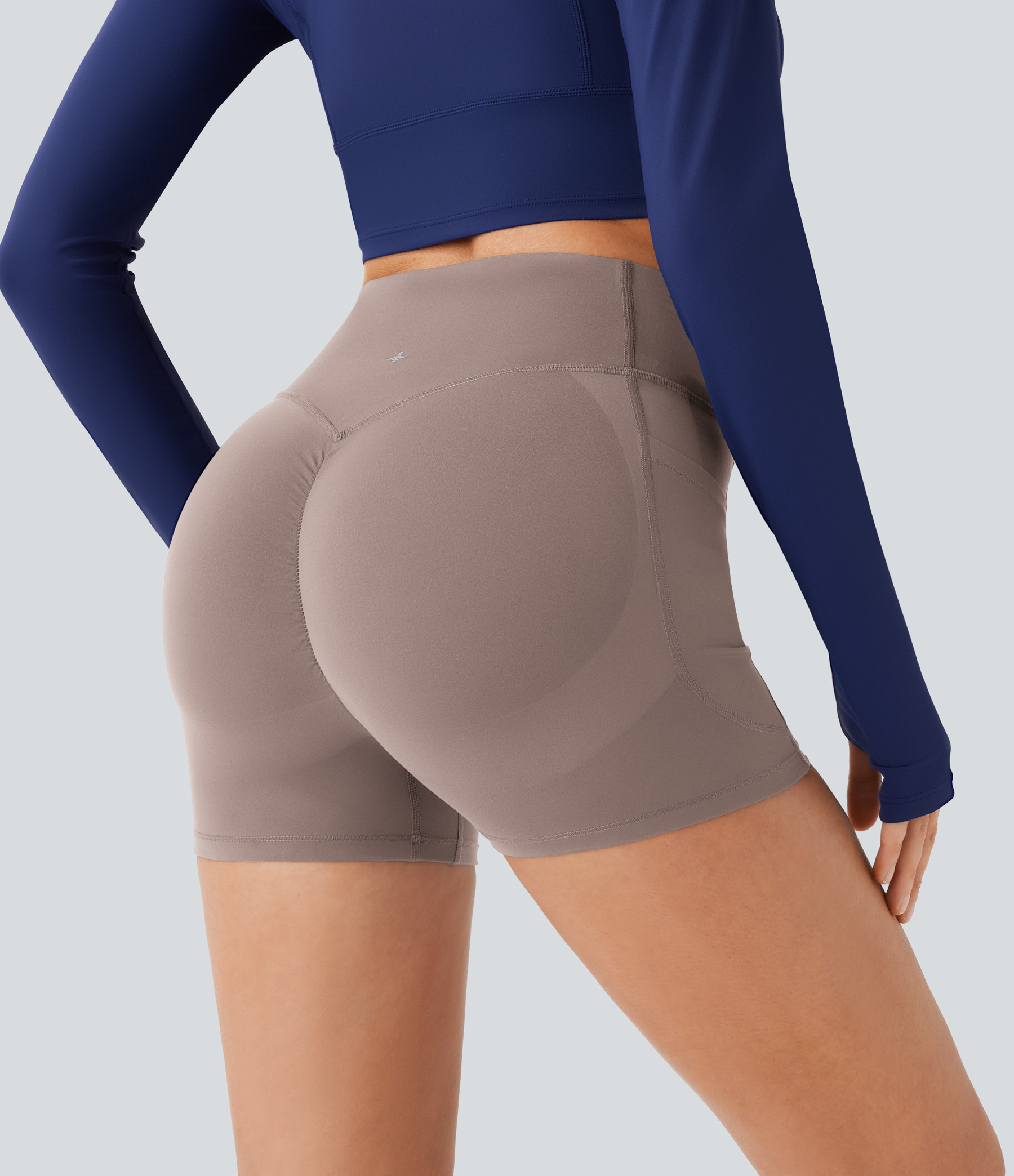 SoCinched High Waisted Scrunch Butt Lifting Tummy Control Pocket Shaping Workout Biker Shorts 3''