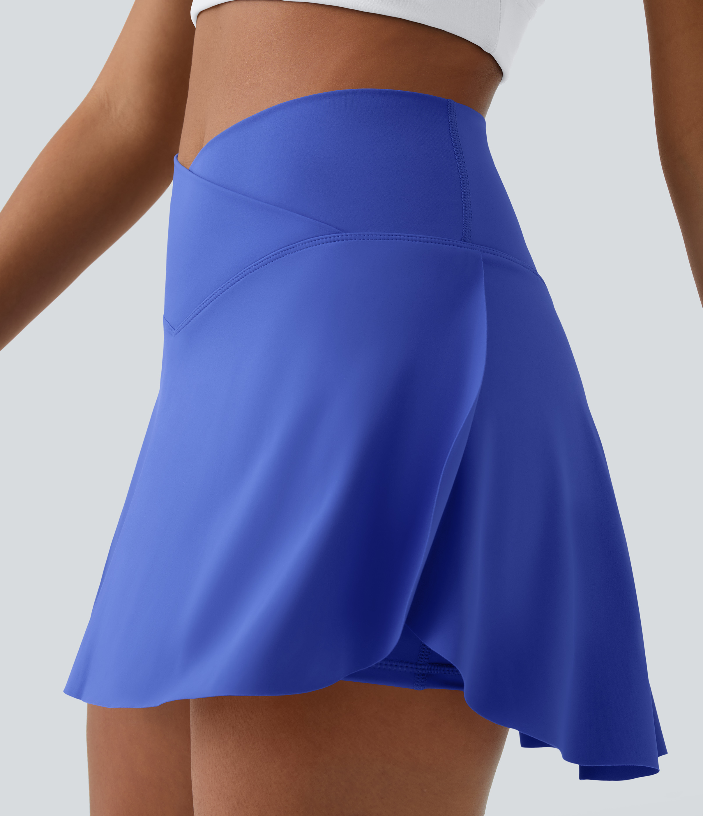 Airy Crossover 2-in-1 Side Pocket Cool Touch Mini Tennis Skirt-Lucid-UPF50+
