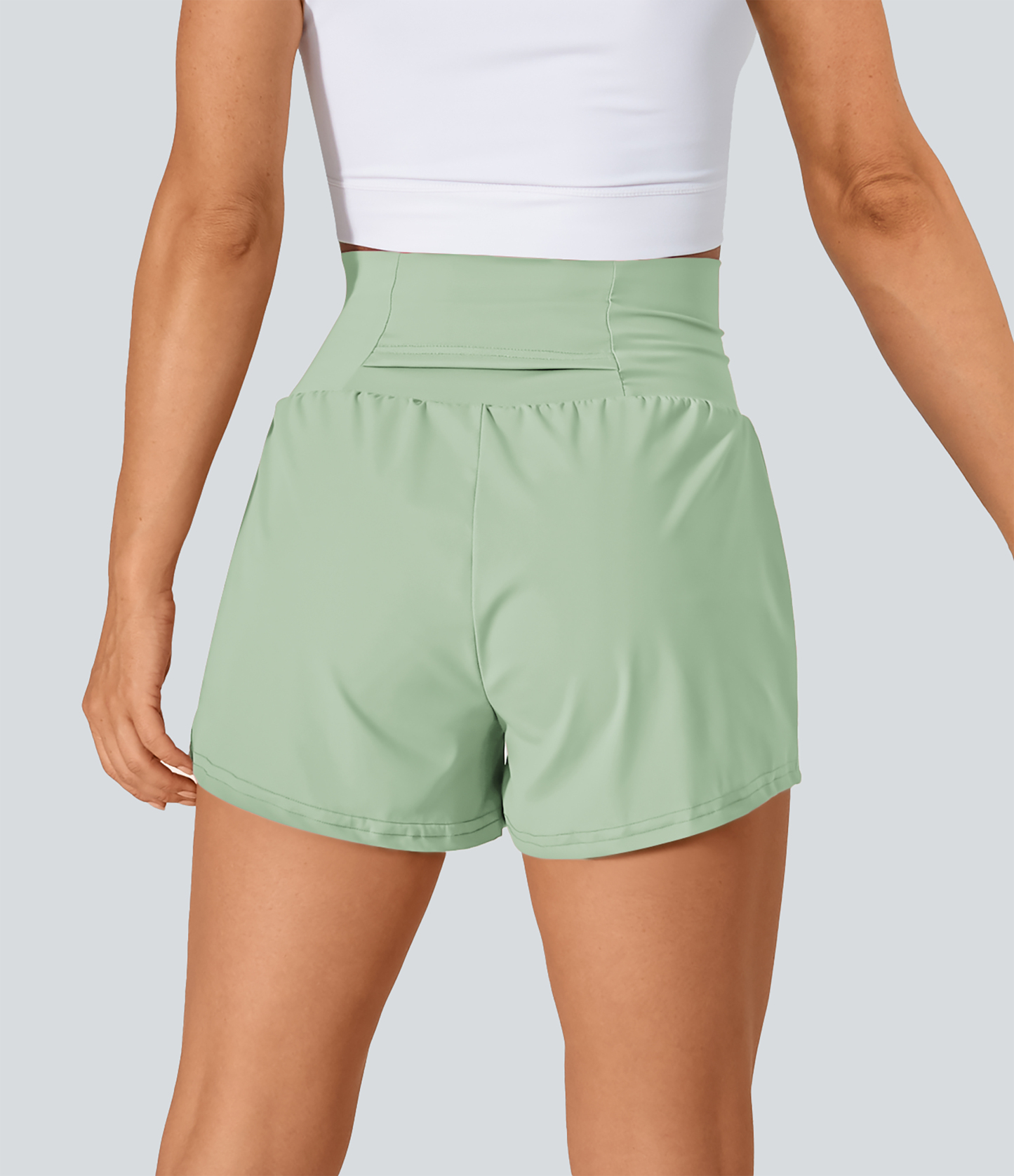 Airy Super High Waisted Cool Touch Yoga Shorts with Pockets
