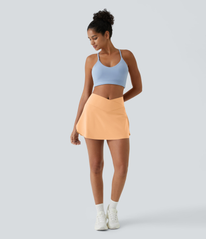Airy Crossover 2-in-1 Side Pocket Cool Touch Mini Tennis Skirt-Lucid-UPF50+
