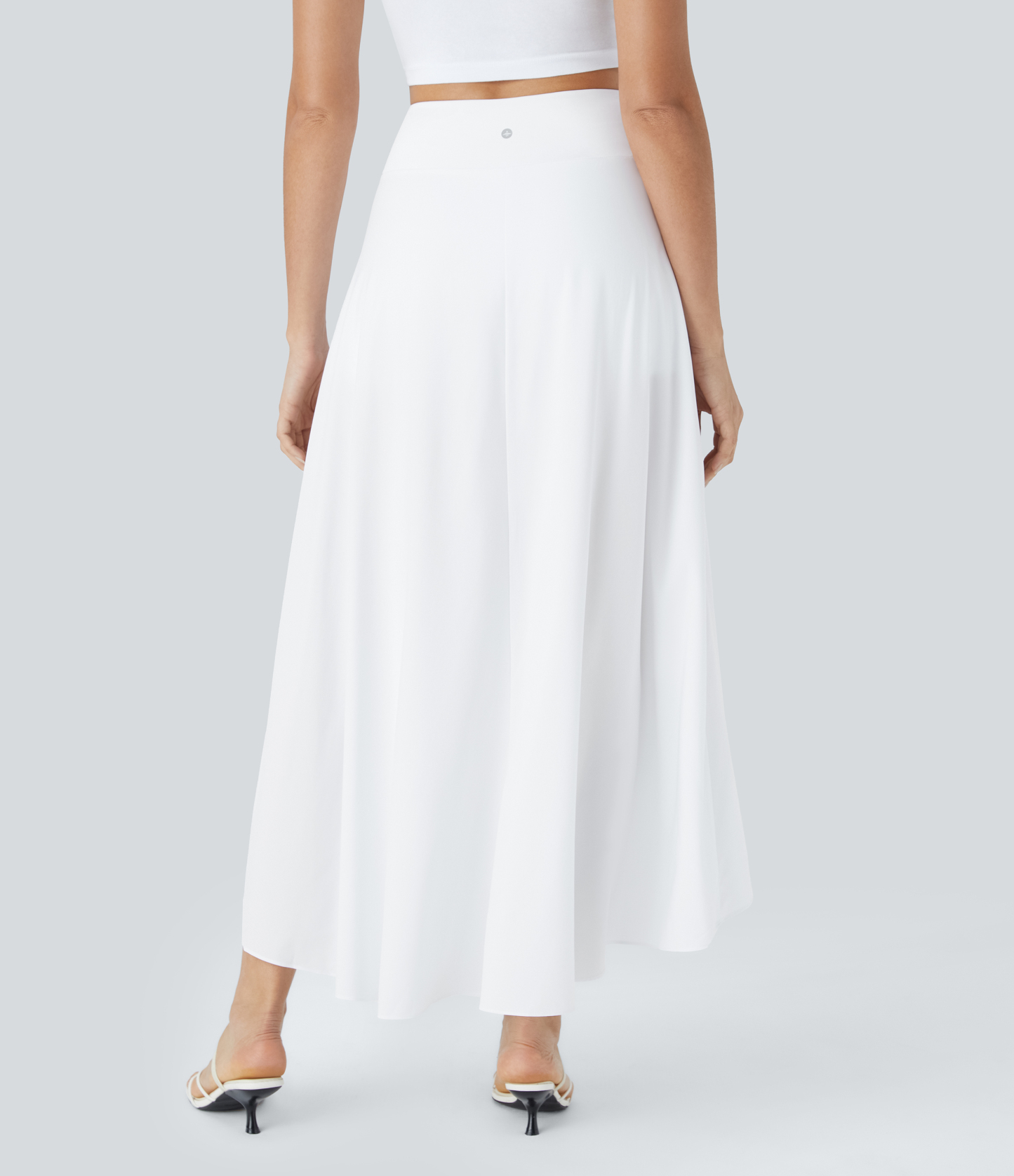 High Waisted High Low Ruffle 2-in-1 Flowy Quick Dry Casual Regular Maxi Skirt