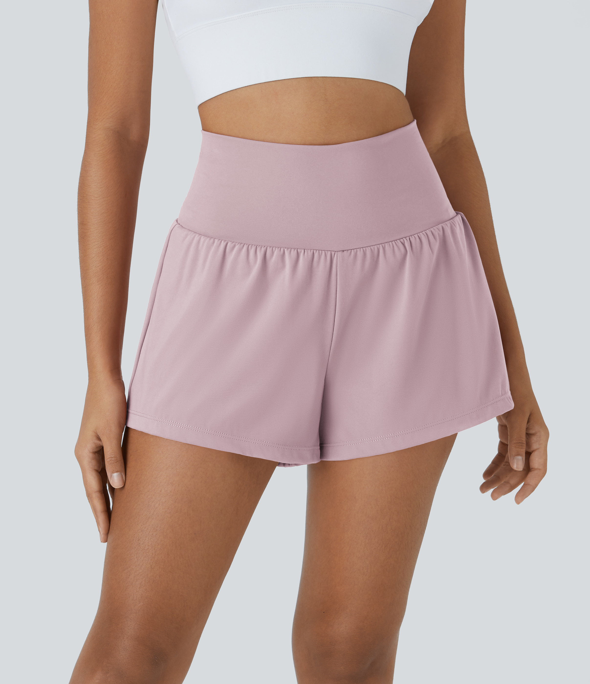 Airy Super High Waisted Cool Touch Yoga Shorts with Pockets