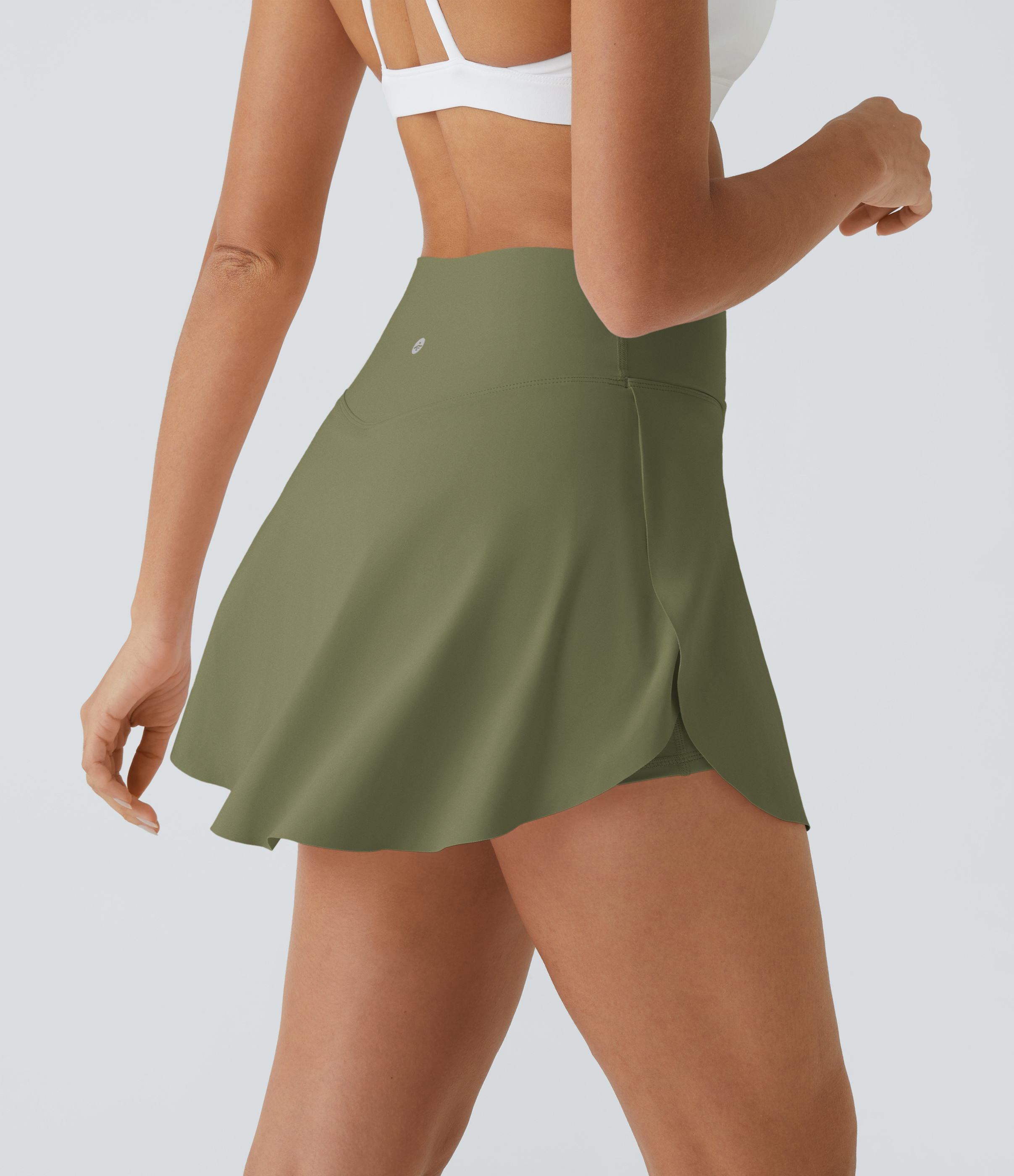 Airy Crossover Pocket 2-in-1 Cool Touch Tennis Skirt-Lucid-Longer Length-UPF50+