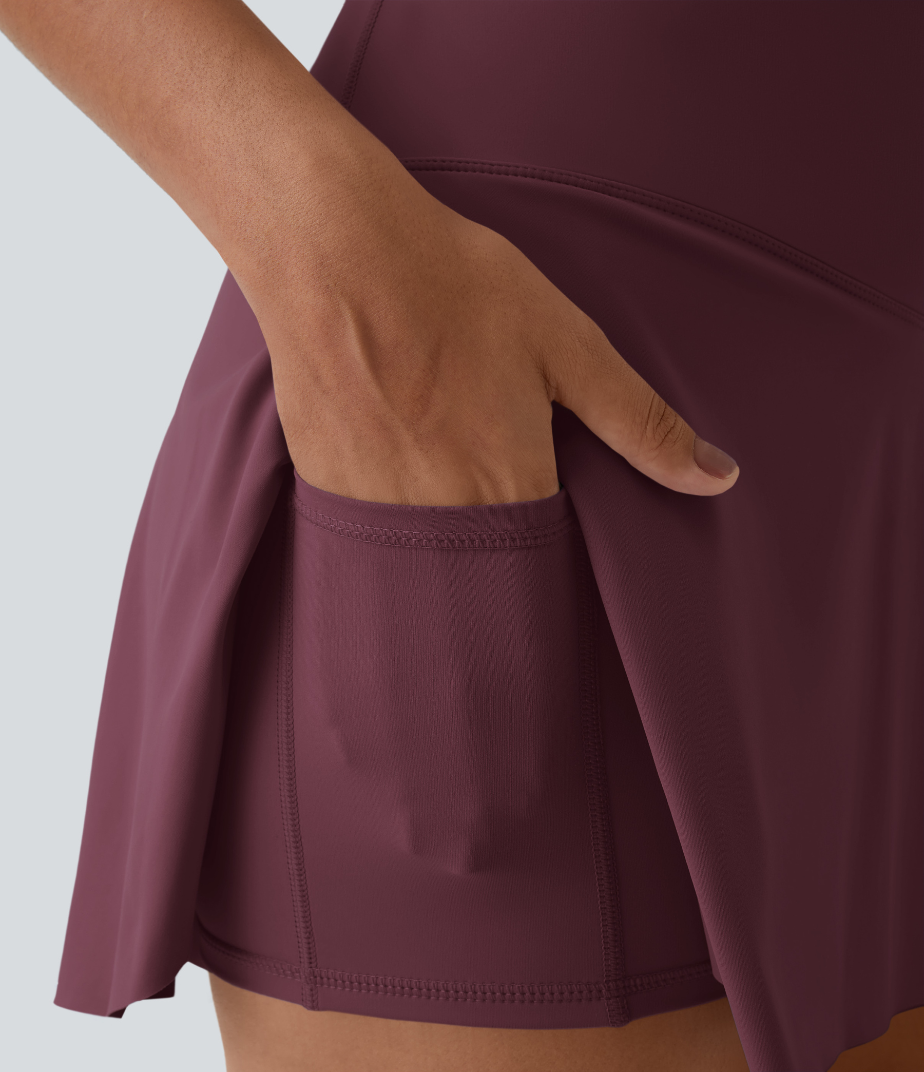 Airy Crossover 2-in-1 Side Pocket Cool Touch Mini Tennis Skirt-Lucid-UPF50+