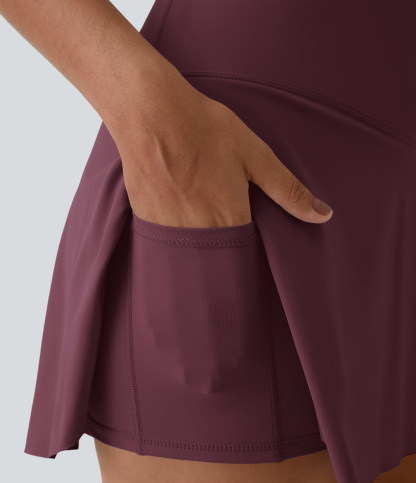 Airy Crossover 2-in-1 Side Pocket Cool Touch Mini Tennis Skirt-Lucid-UPF50+