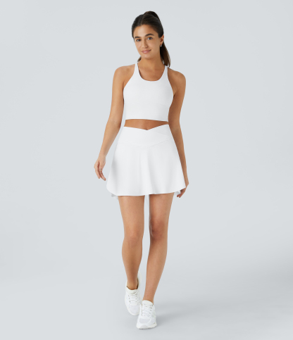 Airy Crossover Pocket 2-in-1 Cool Touch Tennis Skirt-Lucid-Longer Length-UPF50+