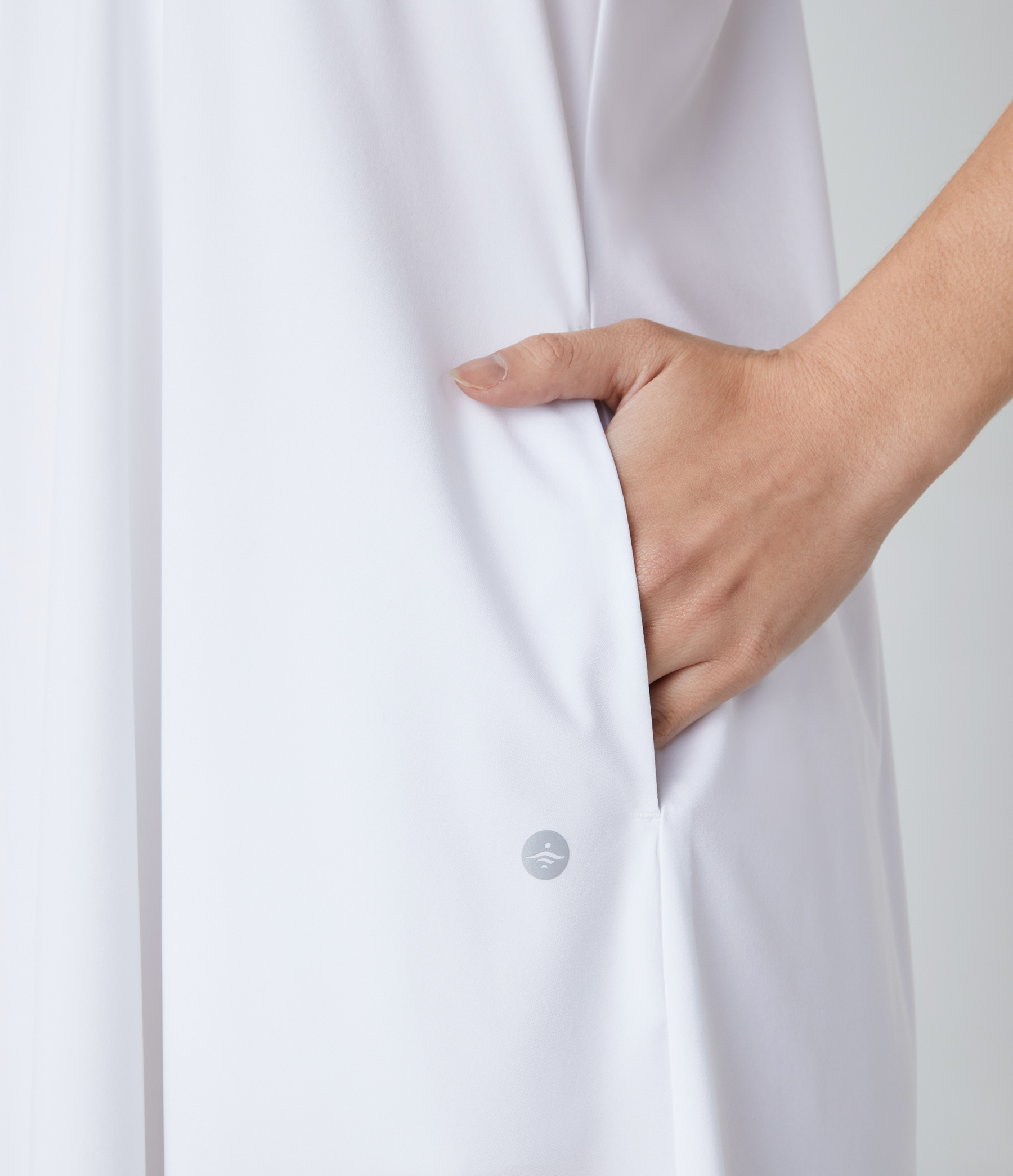 Backless Racerback Side Pocket High Low Flowy Midi Quick Dry Casual Dress