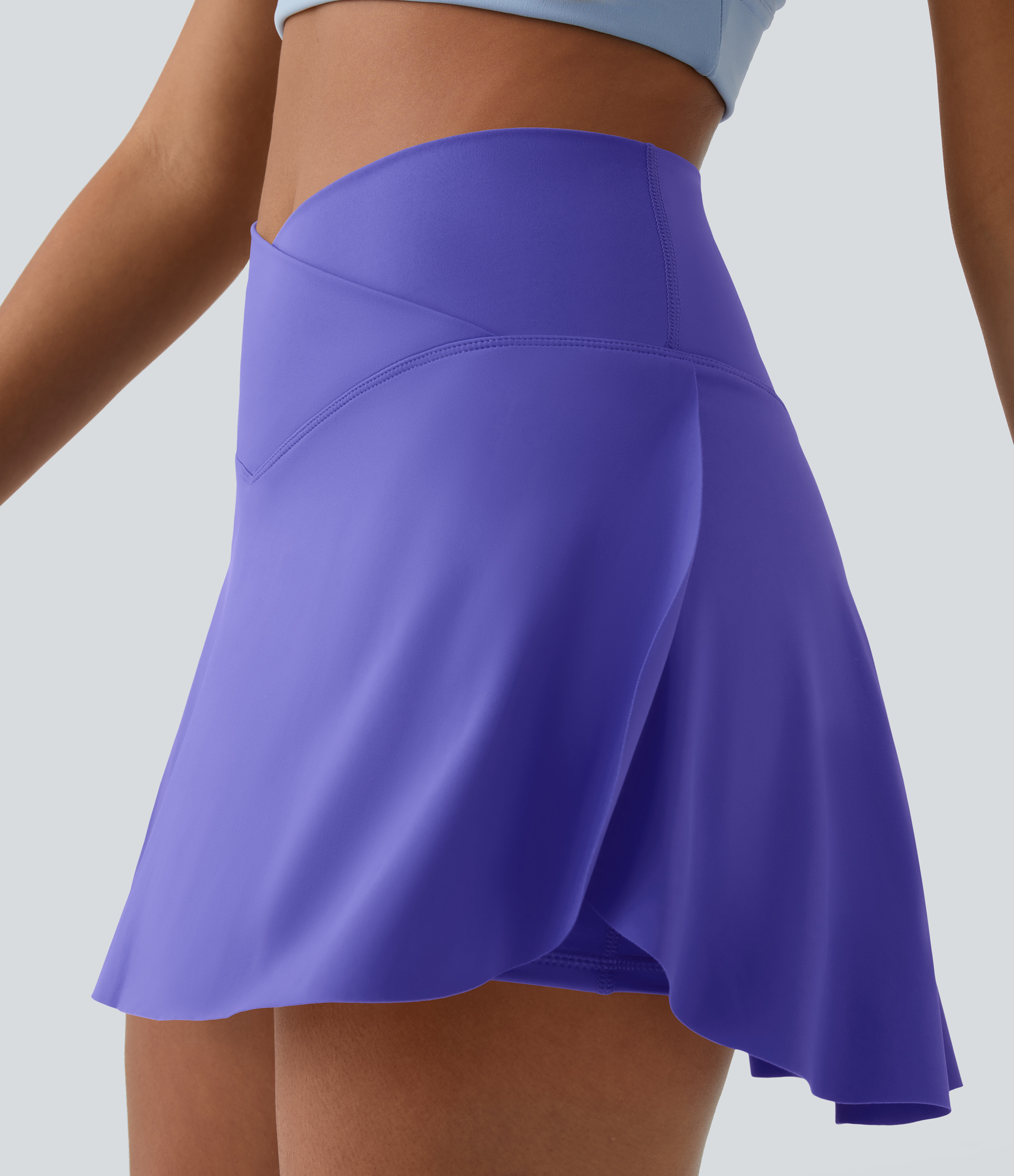 Airy Crossover 2-in-1 Side Pocket Cool Touch Mini Tennis Skirt-Lucid-UPF50+