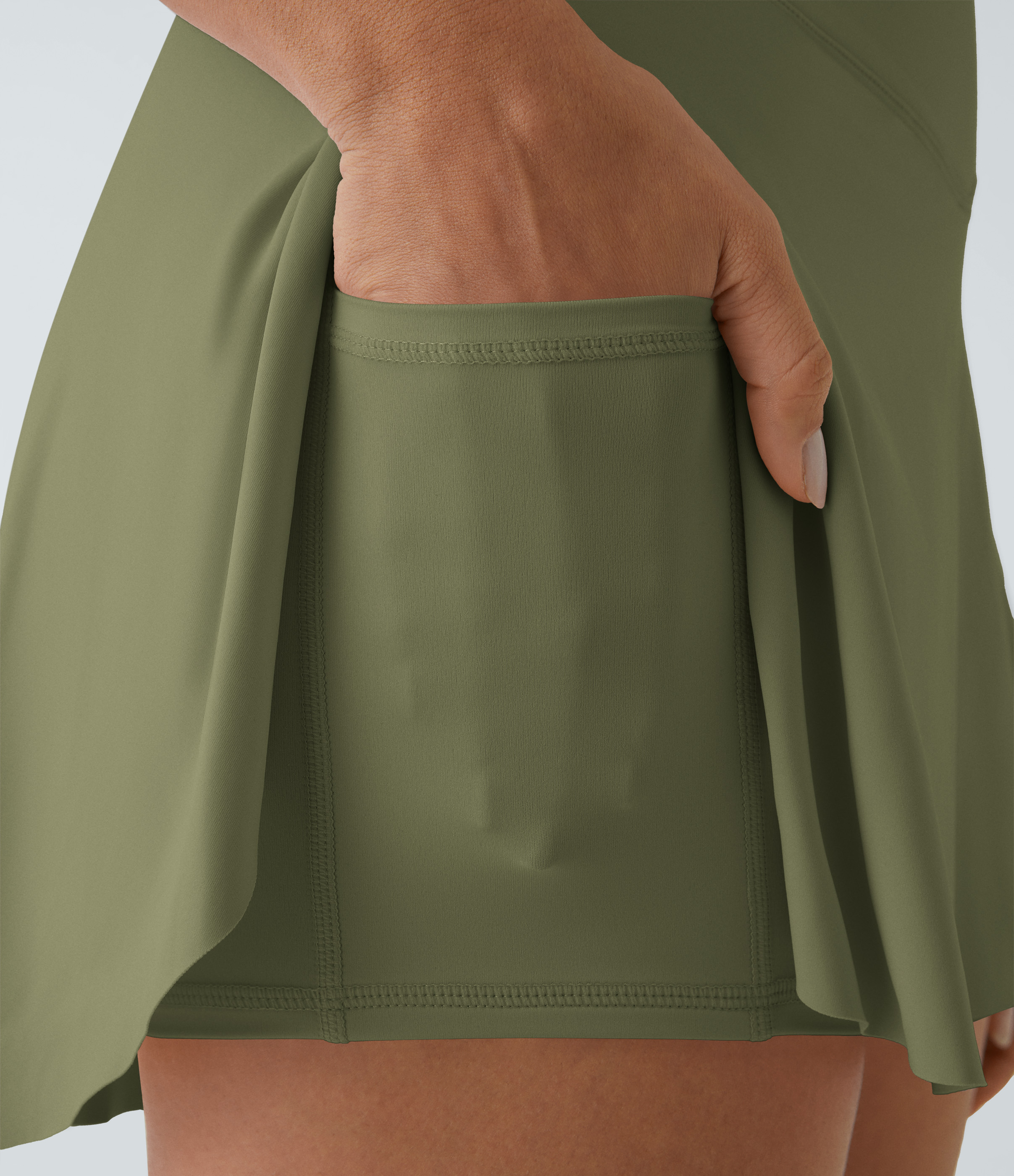 Airy Crossover Pocket 2-in-1 Cool Touch Tennis Skirt-Lucid-Longer Length-UPF50+