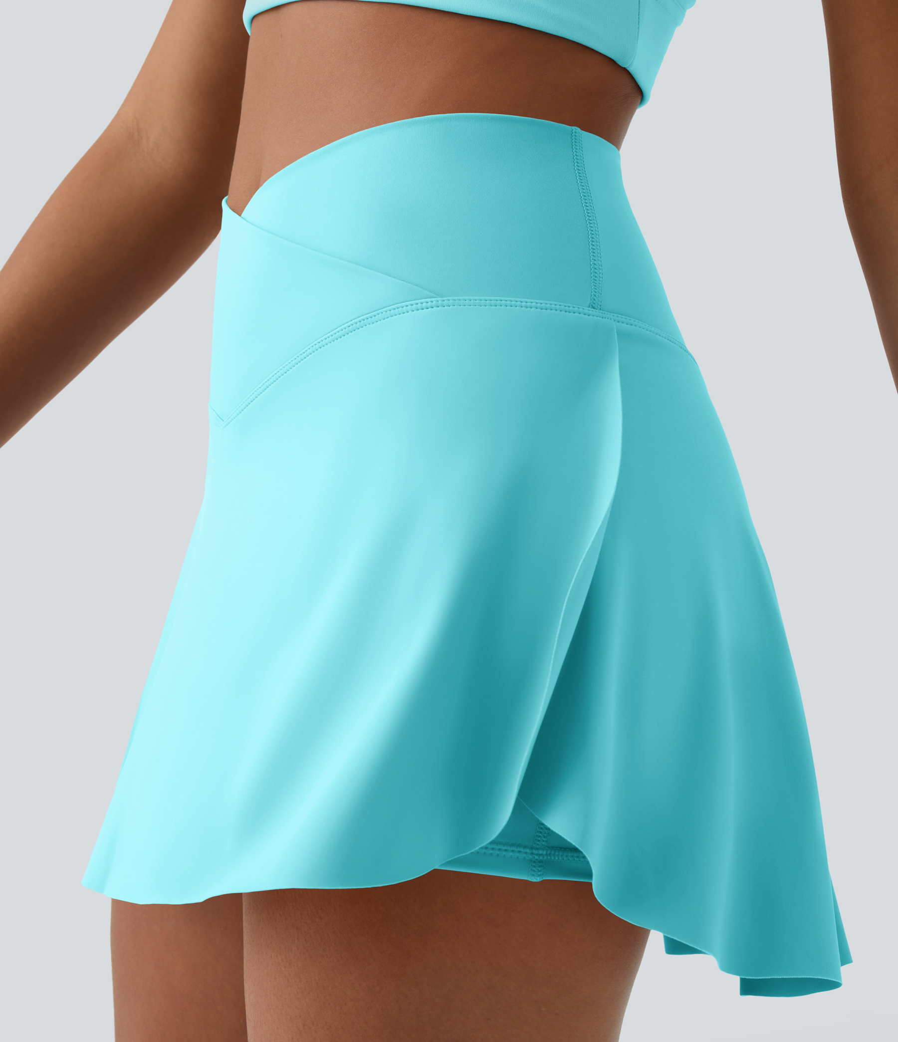 Airy Crossover 2-in-1 Side Pocket Cool Touch Mini Tennis Skirt-Lucid-UPF50+