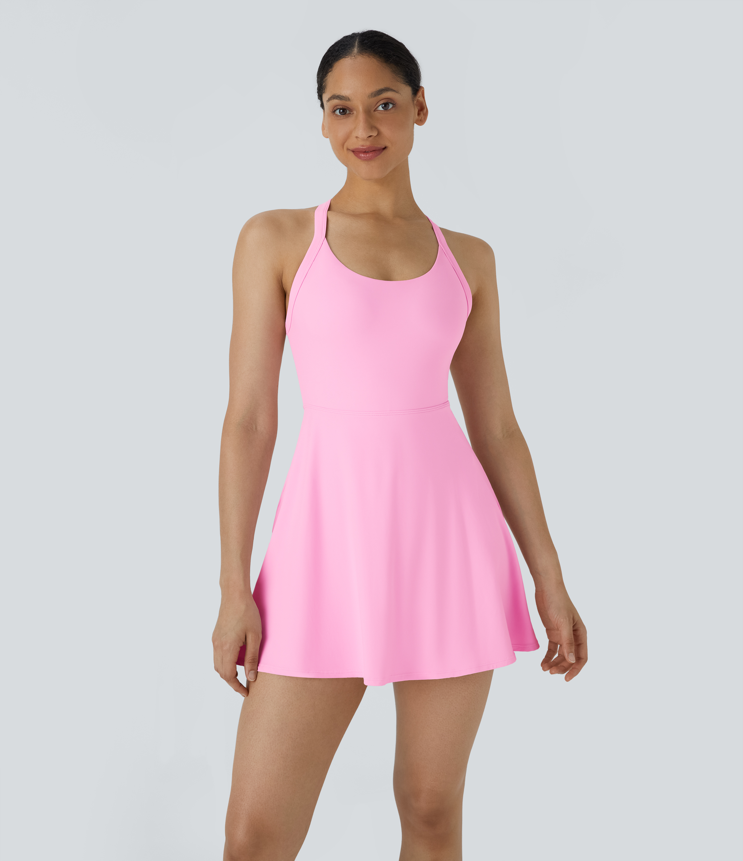 Airy Backless Twisted Cool Touch Dance Active Dress-Easy Peezy Edition