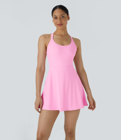 Airy Backless Twisted Cool Touch Dance Active Dress-Easy Peezy Edition