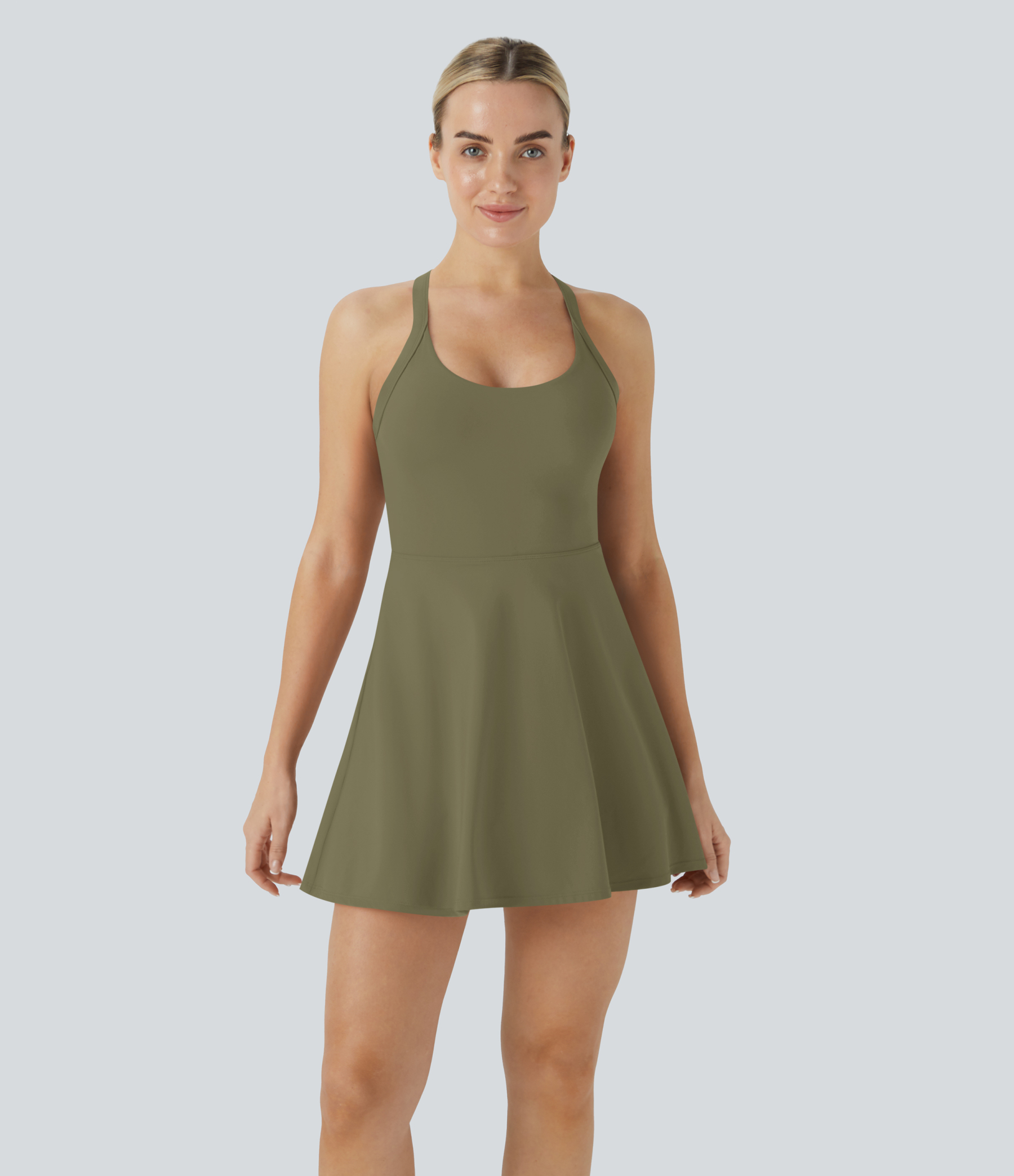 Airy Backless Twisted Cool Touch Dance Active Dress-Easy Peezy Edition