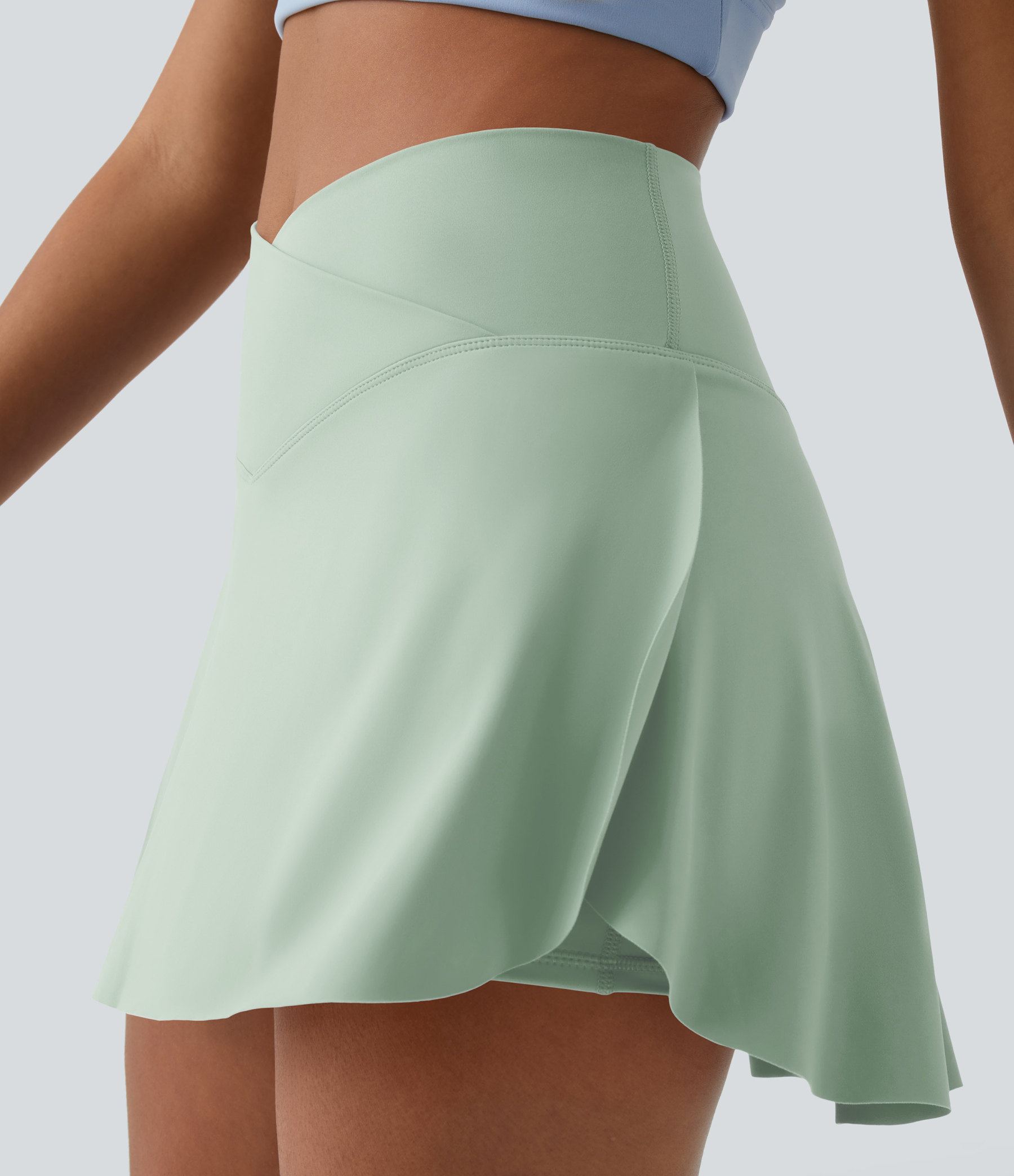 Airy Crossover 2-in-1 Side Pocket Cool Touch Mini Tennis Skirt-Lucid-UPF50+