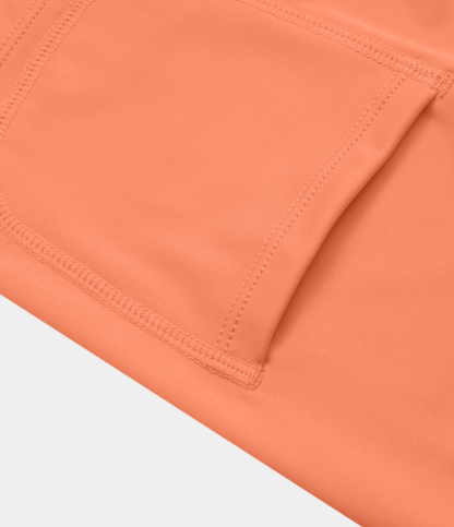 High Waisted Crossover Pocket 2-in-1 Quick Dry Yoga Shorts 4"