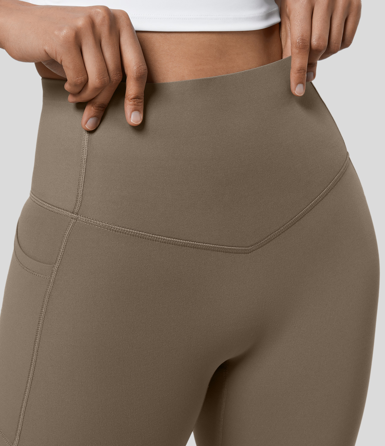 SoCinched High Waisted Tummy Control Pocket Shaping Training Biker Shorts 7''