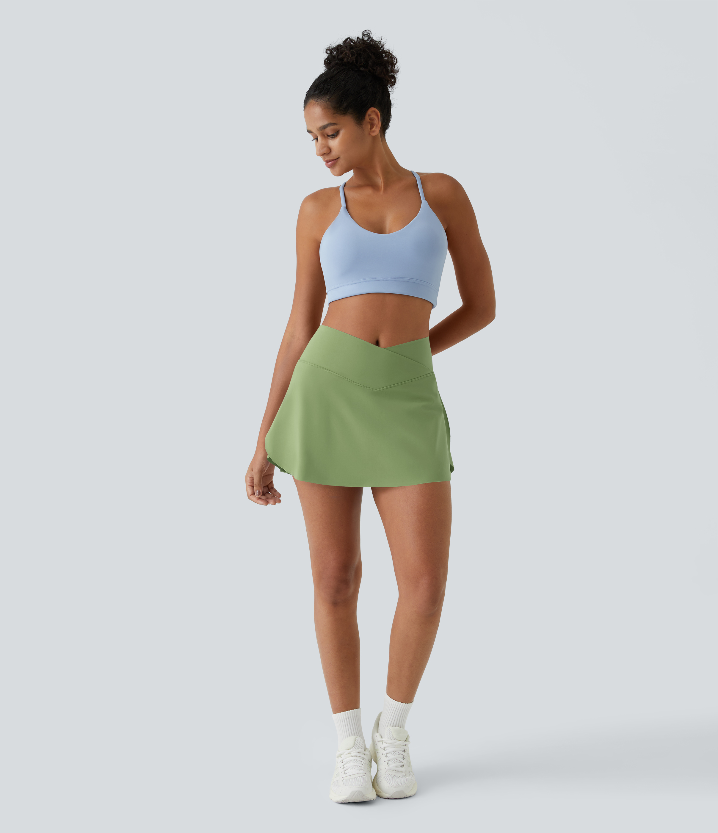 Airy Crossover 2-in-1 Side Pocket Cool Touch Mini Tennis Skirt-Lucid-UPF50+