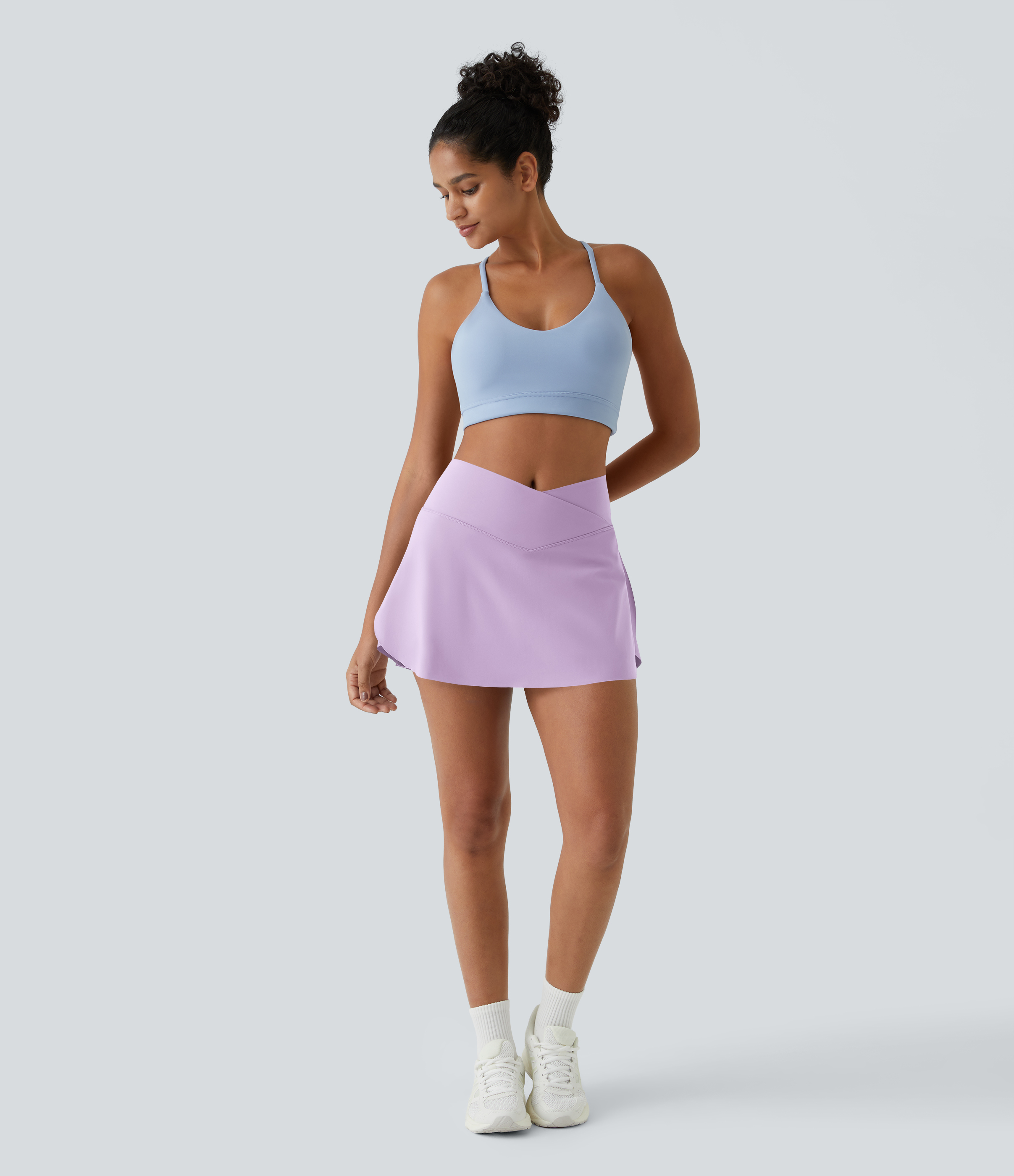 Airy Crossover 2-in-1 Side Pocket Cool Touch Mini Tennis Skirt-Lucid-UPF50+
