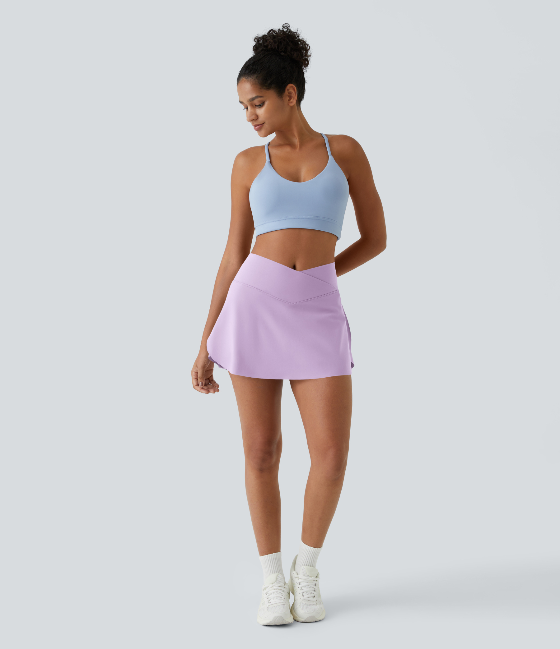 Airy Crossover 2-in-1 Side Pocket Cool Touch Mini Tennis Skirt-Lucid-UPF50+