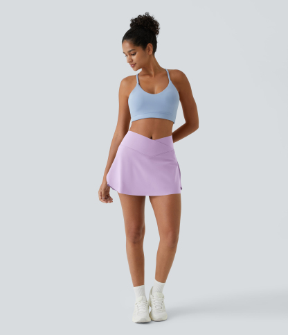 Airy Crossover 2-in-1 Side Pocket Cool Touch Mini Tennis Skirt-Lucid-UPF50+