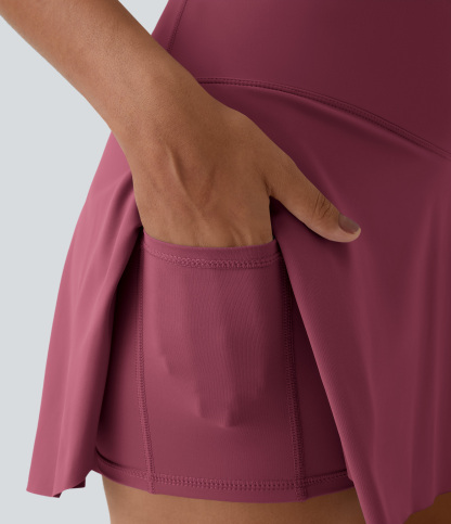 Airy Crossover 2-in-1 Side Pocket Cool Touch Mini Tennis Skirt-Lucid-UPF50+