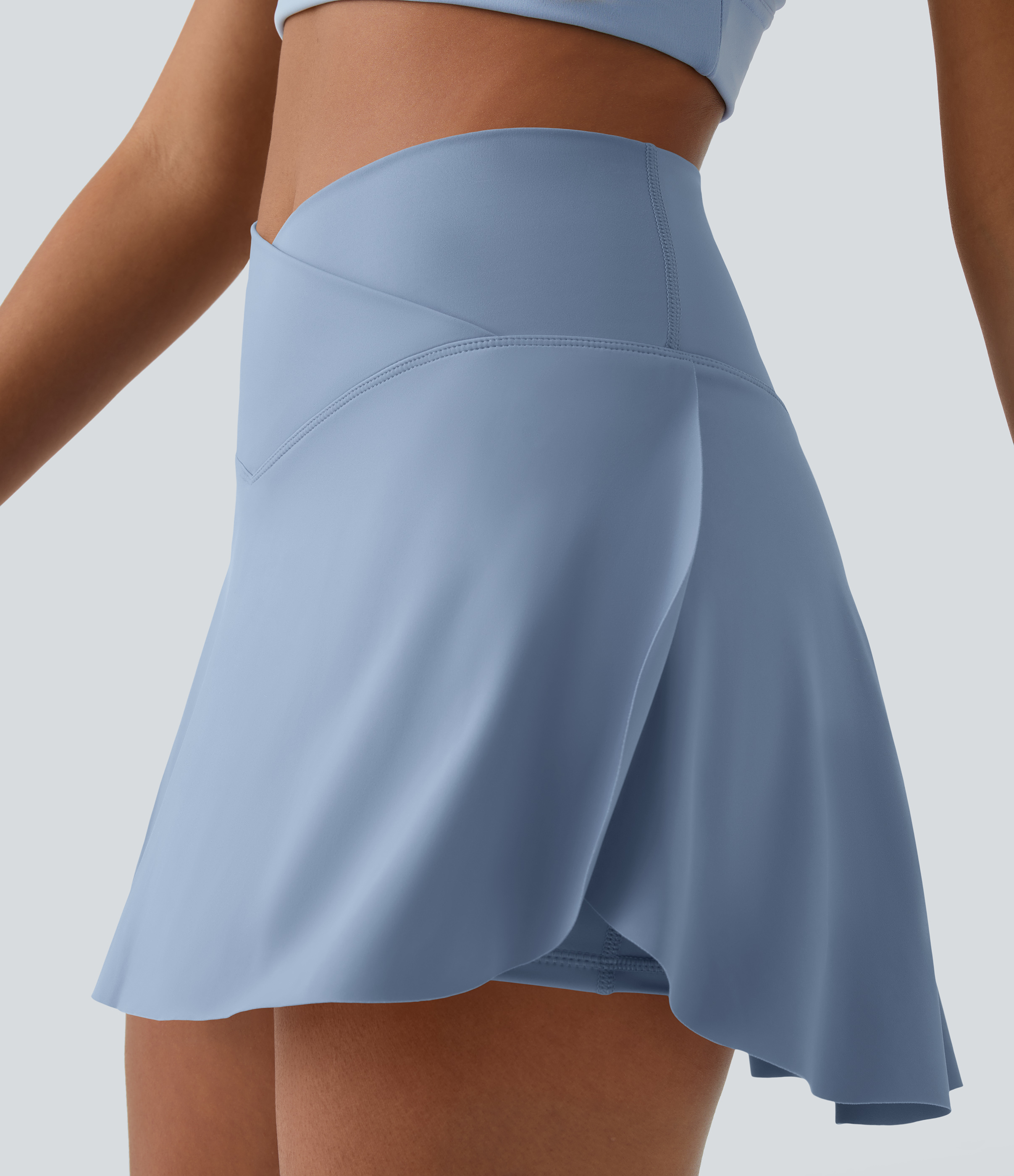 Airy Crossover 2-in-1 Side Pocket Cool Touch Mini Tennis Skirt-Lucid-UPF50+
