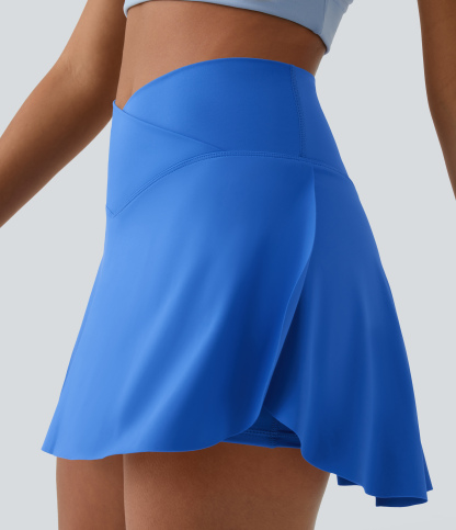 Airy Crossover 2-in-1 Side Pocket Cool Touch Mini Tennis Skirt-Lucid-UPF50+