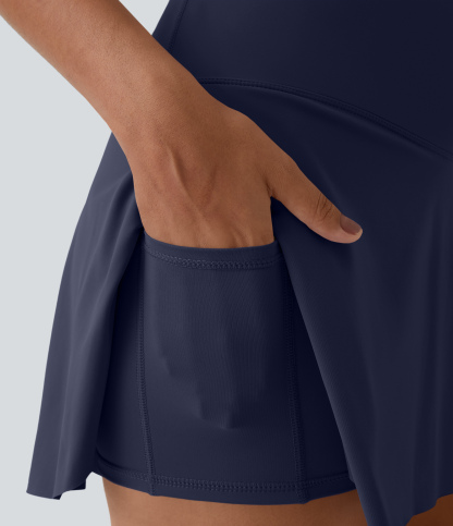 Airy Crossover 2-in-1 Side Pocket Cool Touch Mini Tennis Skirt-Lucid-UPF50+
