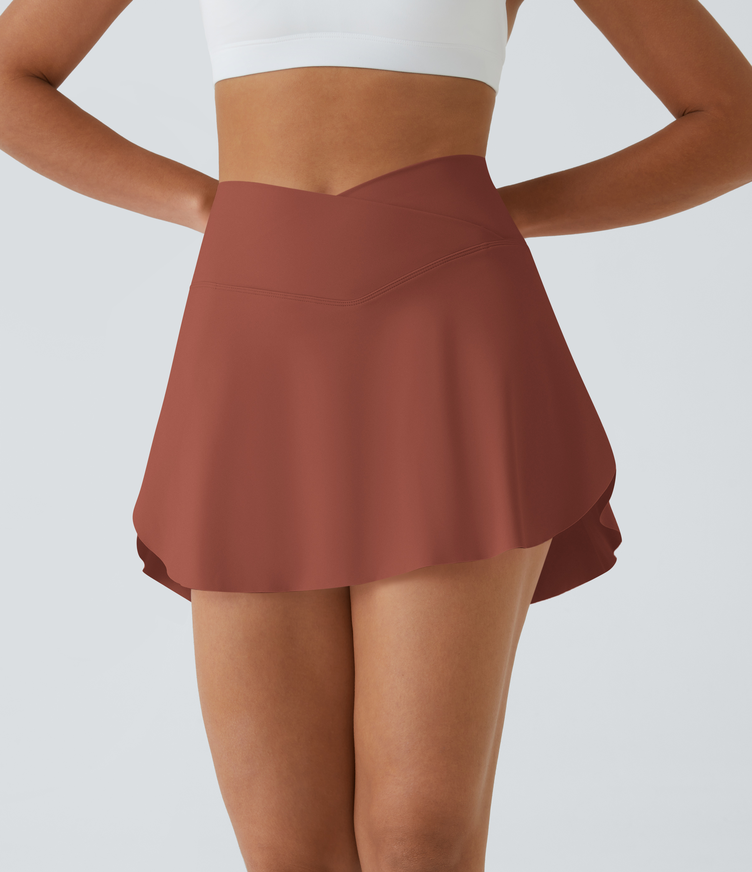 Airy Crossover Pocket 2-in-1 Cool Touch Tennis Skirt-Lucid-Longer Length-UPF50+