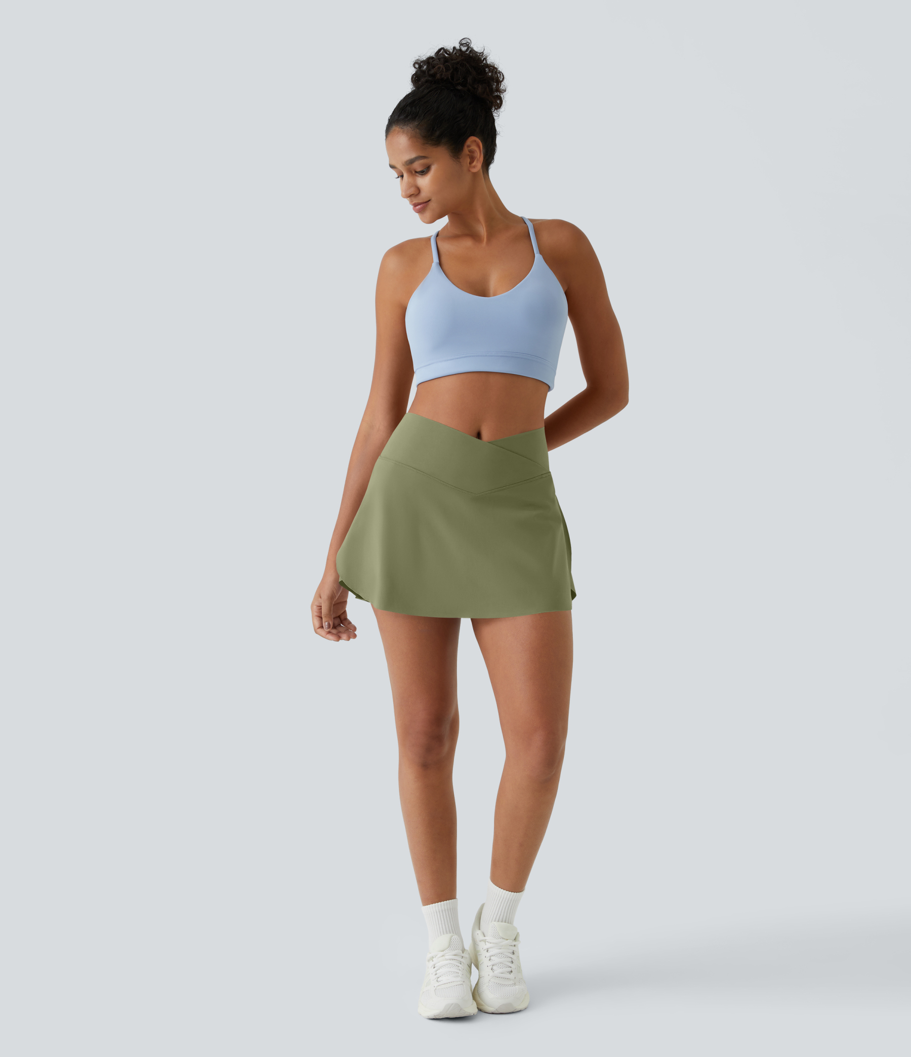 Airy Crossover 2-in-1 Side Pocket Cool Touch Mini Tennis Skirt-Lucid-UPF50+