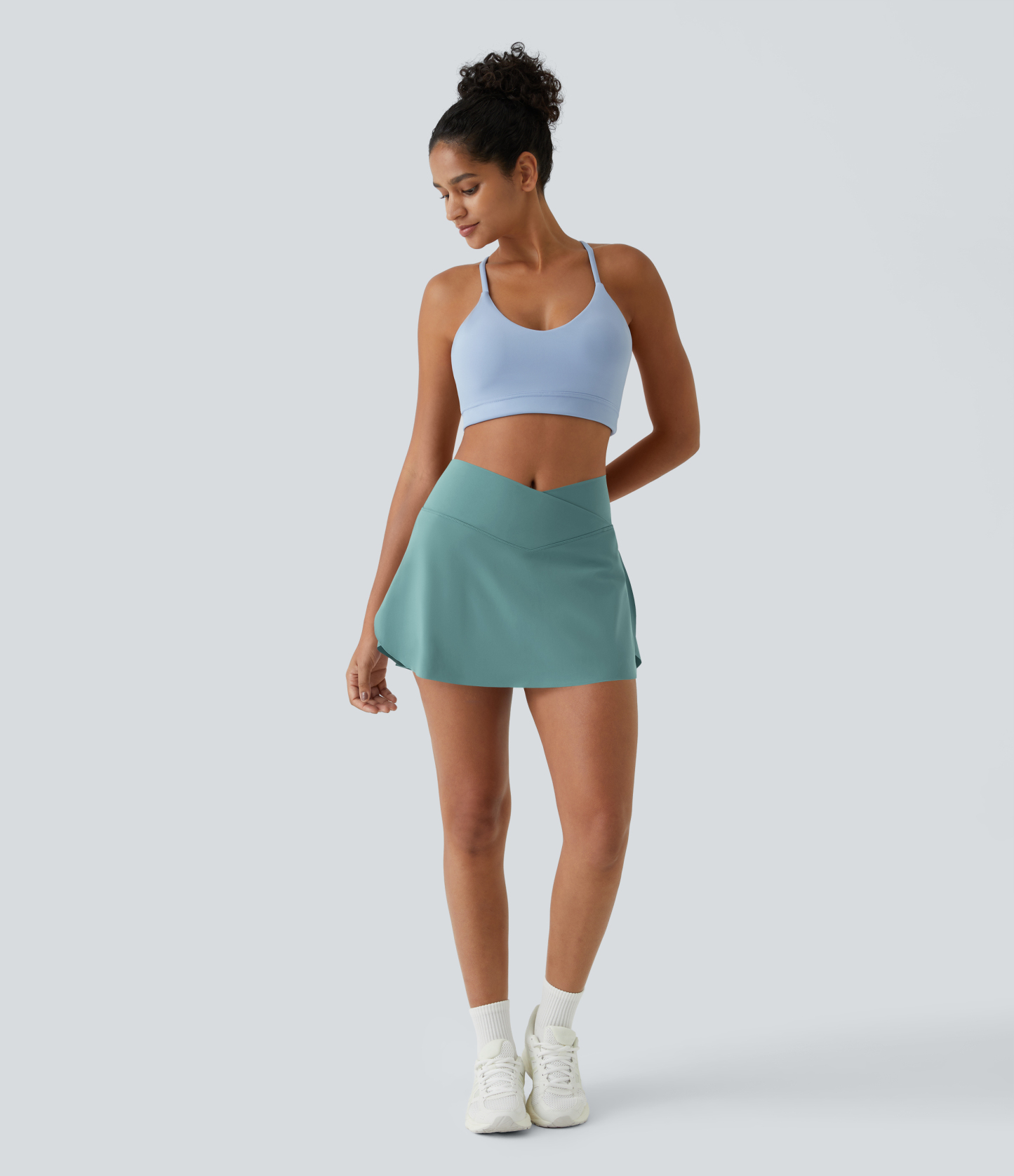 Airy Crossover 2-in-1 Side Pocket Cool Touch Mini Tennis Skirt-Lucid-UPF50+
