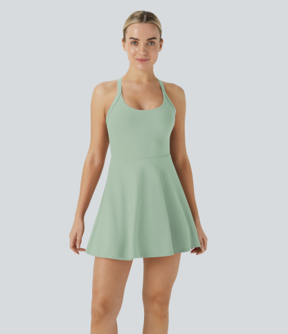 Airy Backless Twisted Cool Touch Dance Active Dress-Easy Peezy Edition