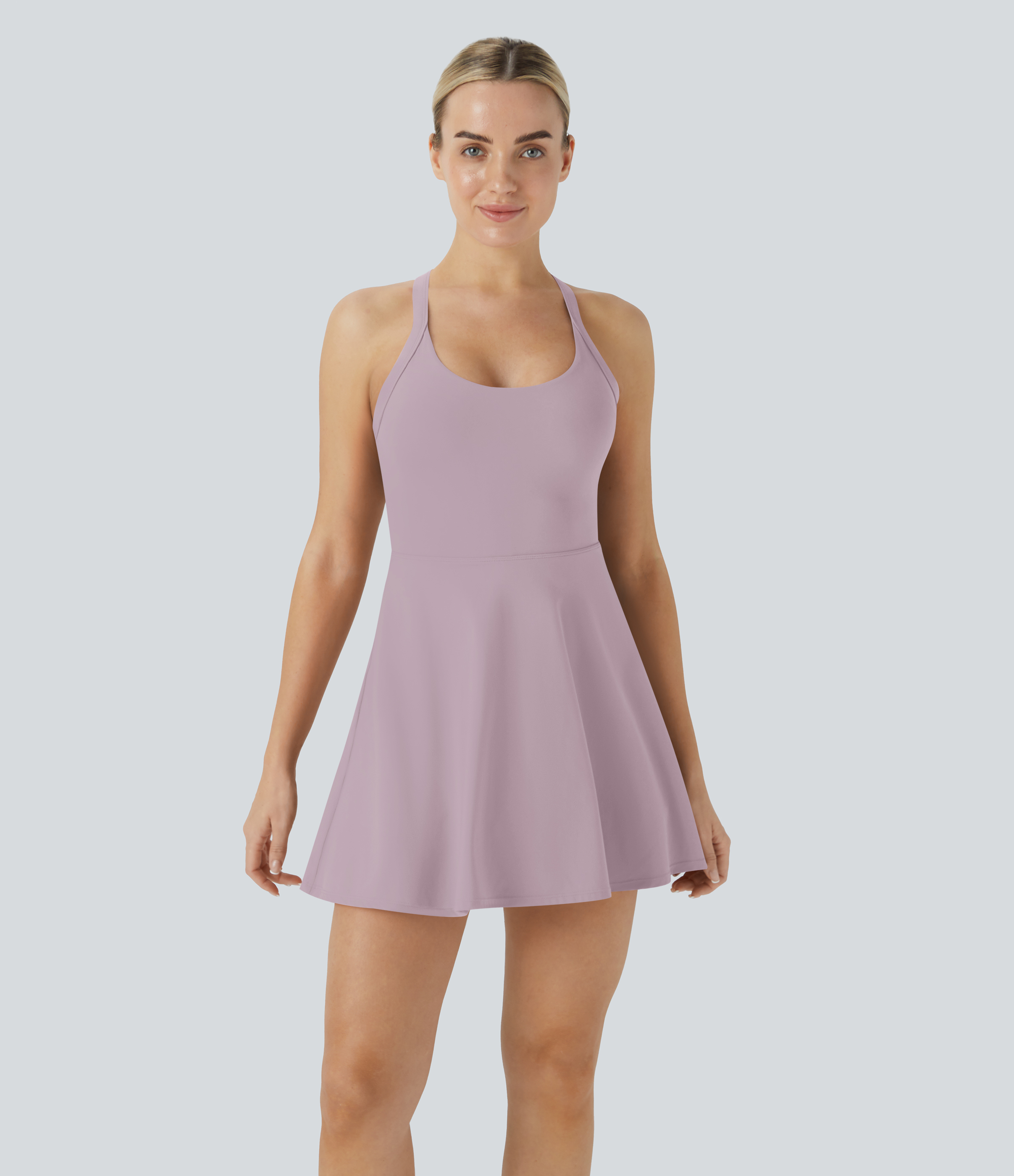 Airy Backless Twisted Cool Touch Dance Active Dress-Easy Peezy Edition