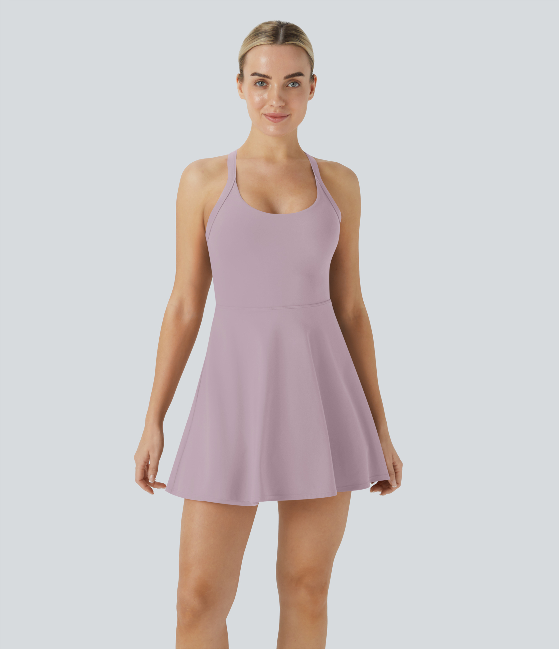 Airy Backless Twisted Cool Touch Dance Active Dress-Easy Peezy Edition