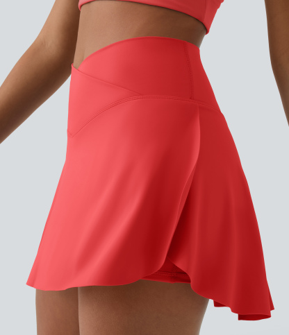 Airy Crossover 2-in-1 Side Pocket Cool Touch Mini Tennis Skirt-Lucid-UPF50+
