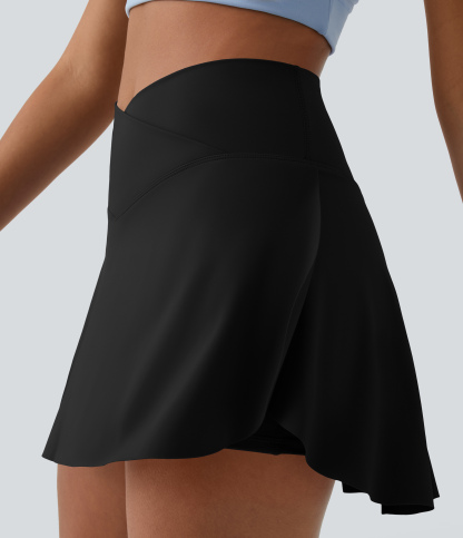 Airy Crossover 2-in-1 Side Pocket Cool Touch Mini Tennis Skirt-Lucid-UPF50+