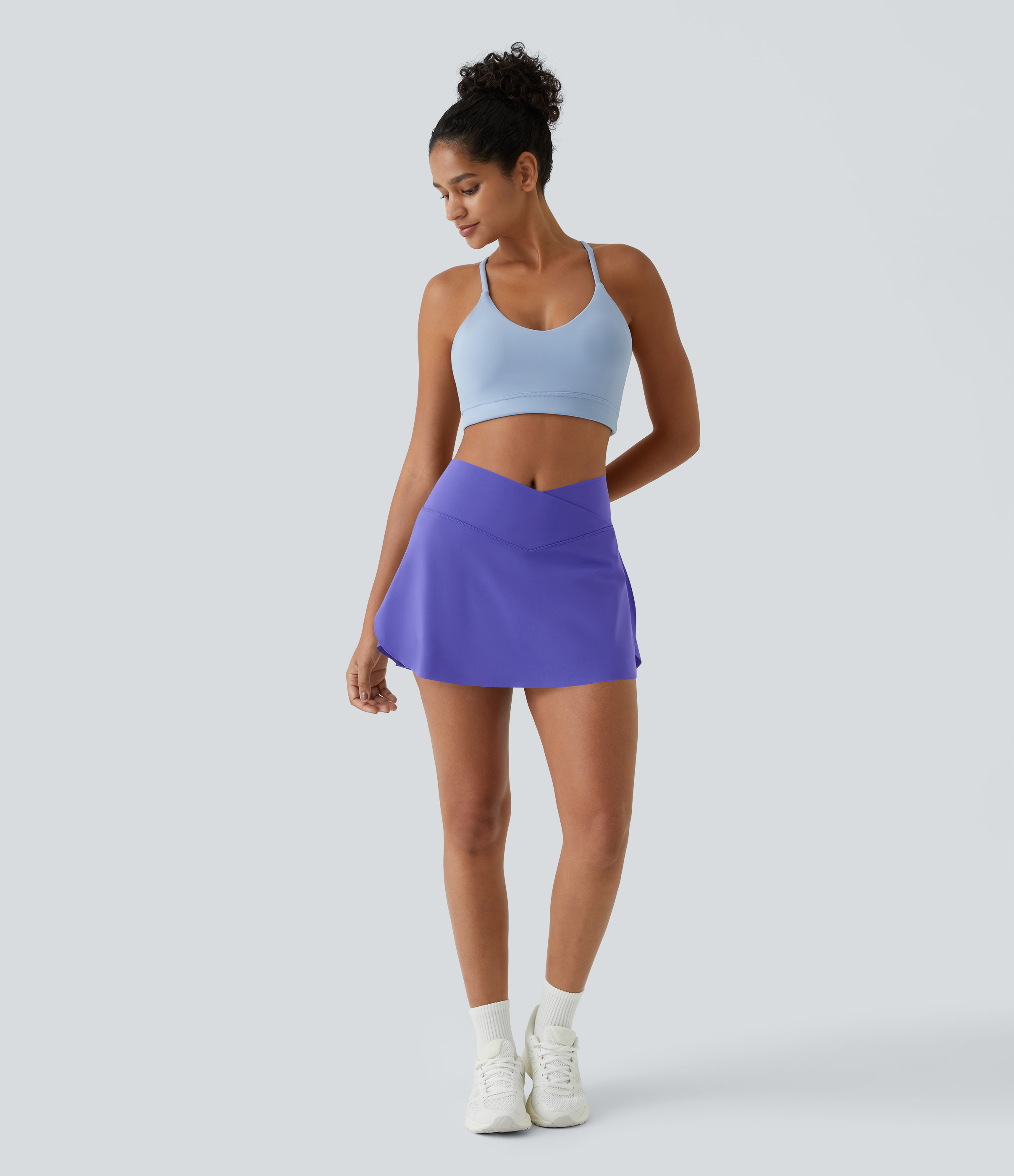Airy Crossover 2-in-1 Side Pocket Cool Touch Mini Tennis Skirt-Lucid-UPF50+