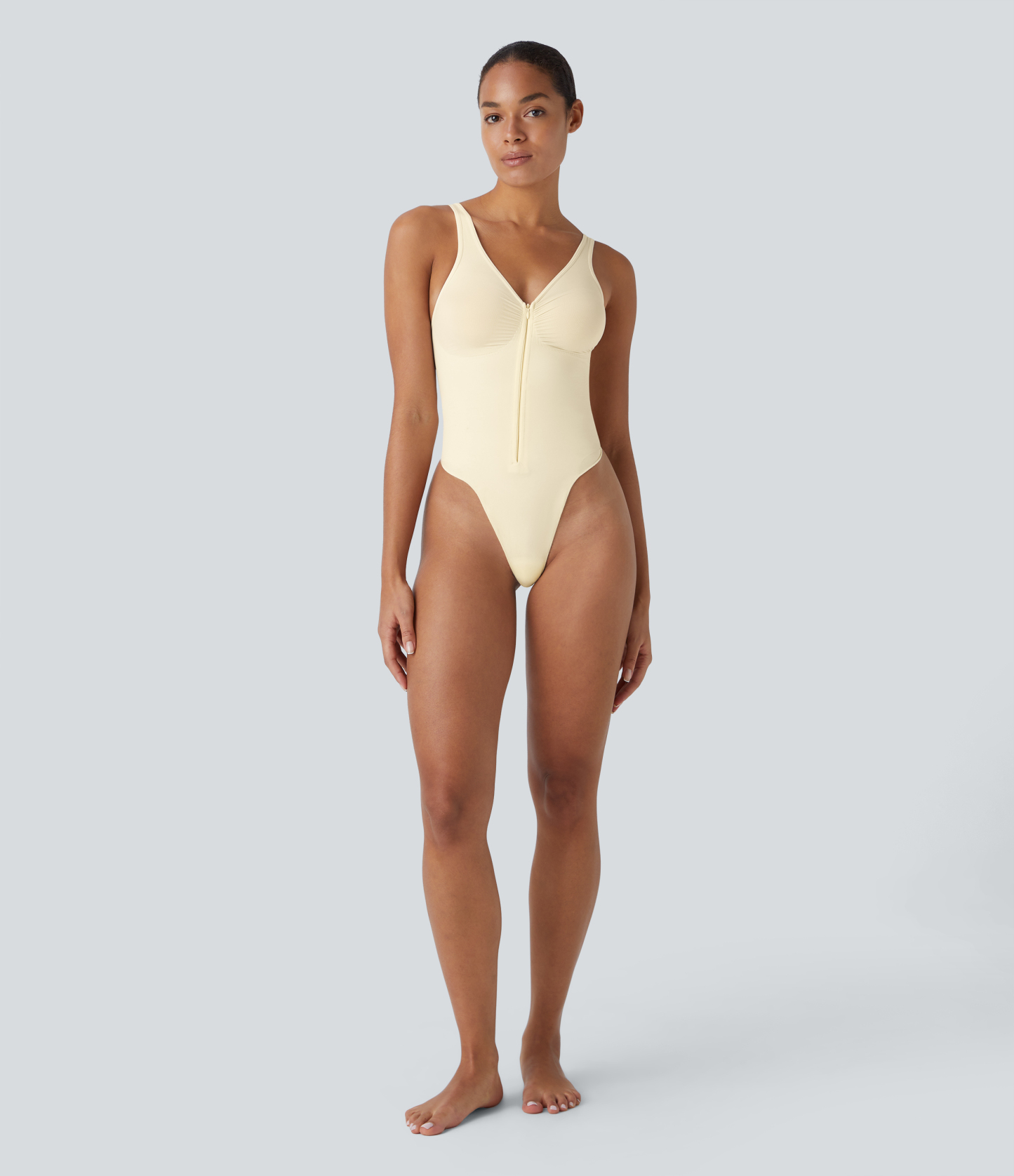 Flow Zipper Tummy Control Lounge Shapewear Bodysuit