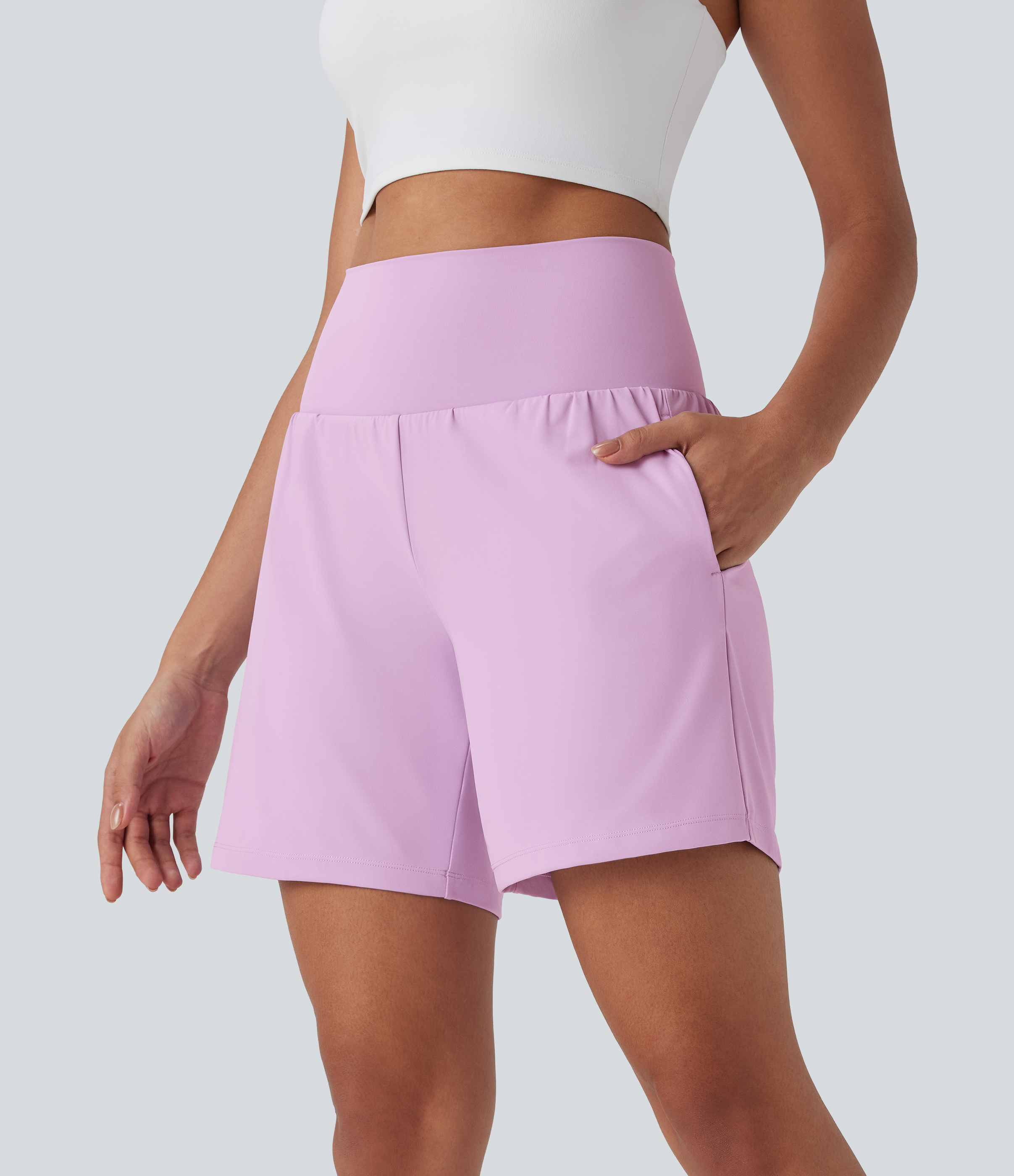 Softlyzero™ Airy Super High Waisted 2-in-1 Cool Touch Yoga Shorts 7" w