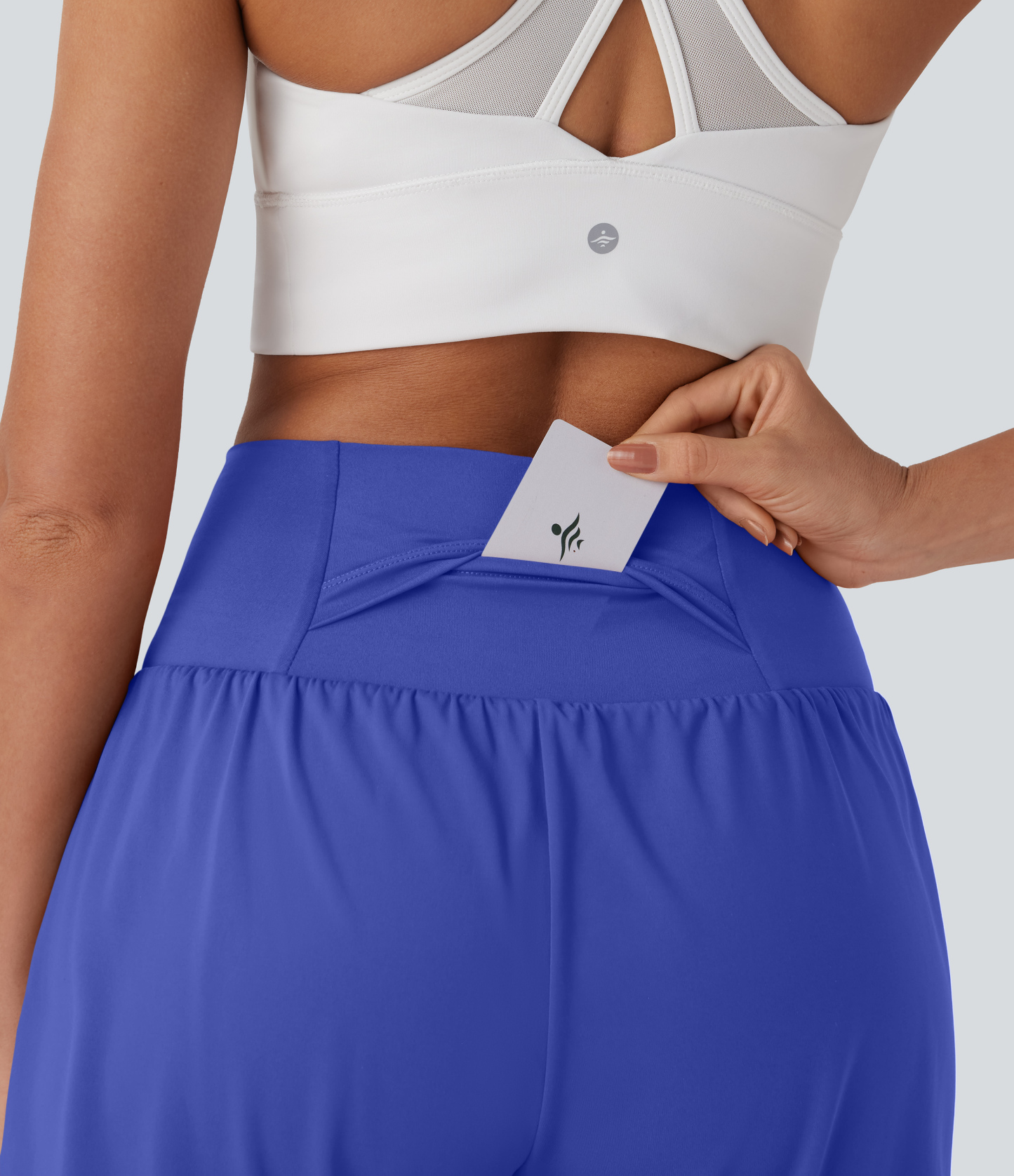 Airy Super High Waisted 2-in-1 Cool Touch Yoga Shorts 7" with Pockets