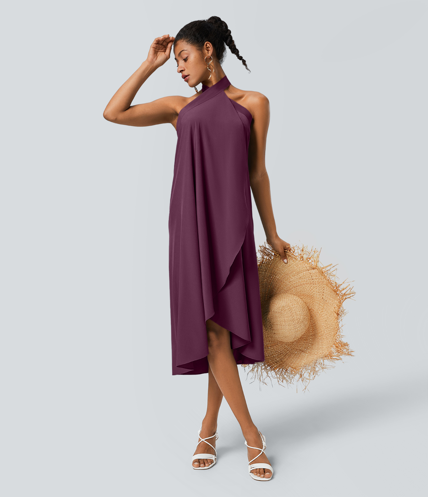 High Waisted Wrapped Tie Back Quick Dry Skirt