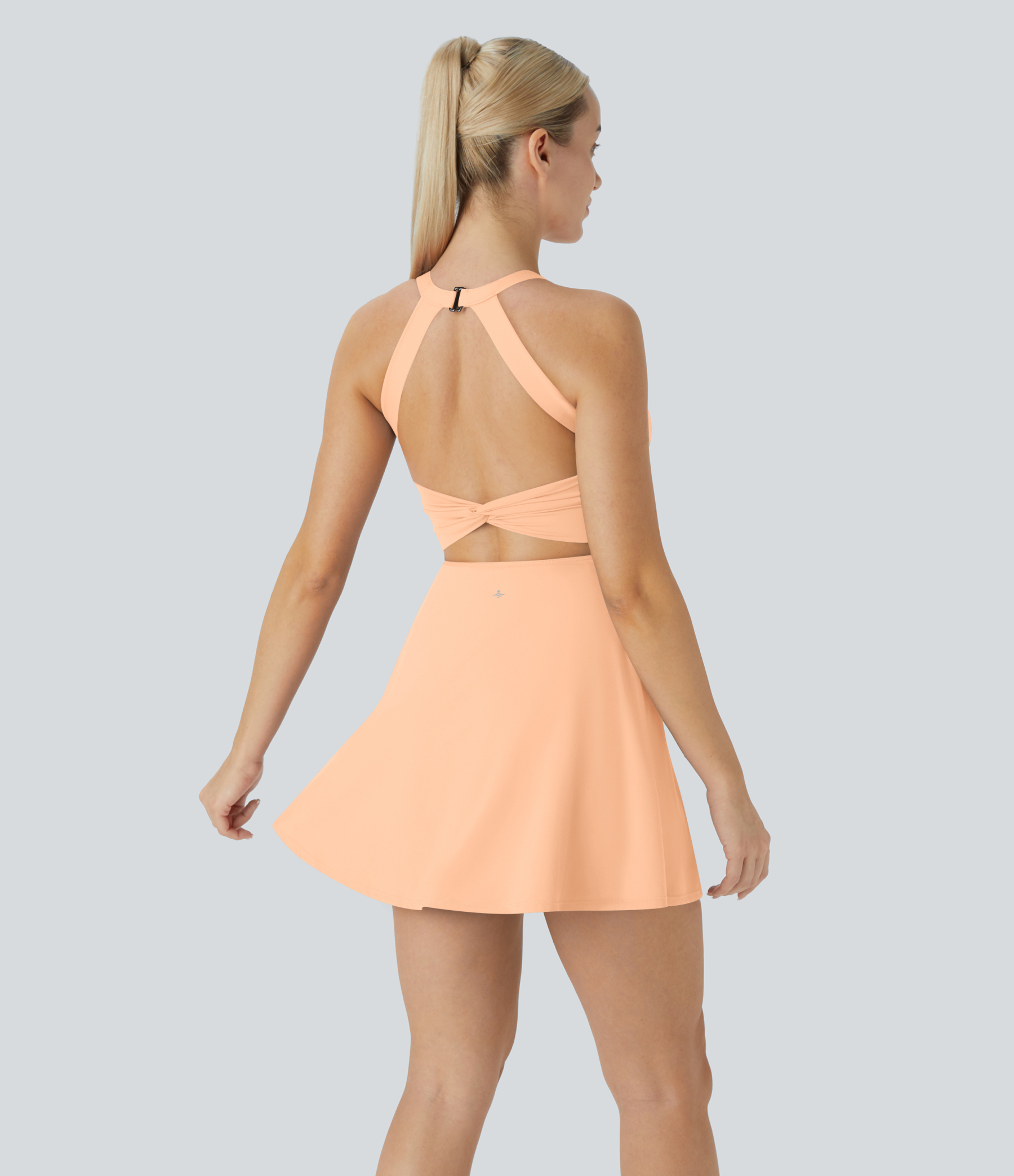 Airy Backless Twisted Cool Touch Dance Active Dress-Easy Peezy Edition