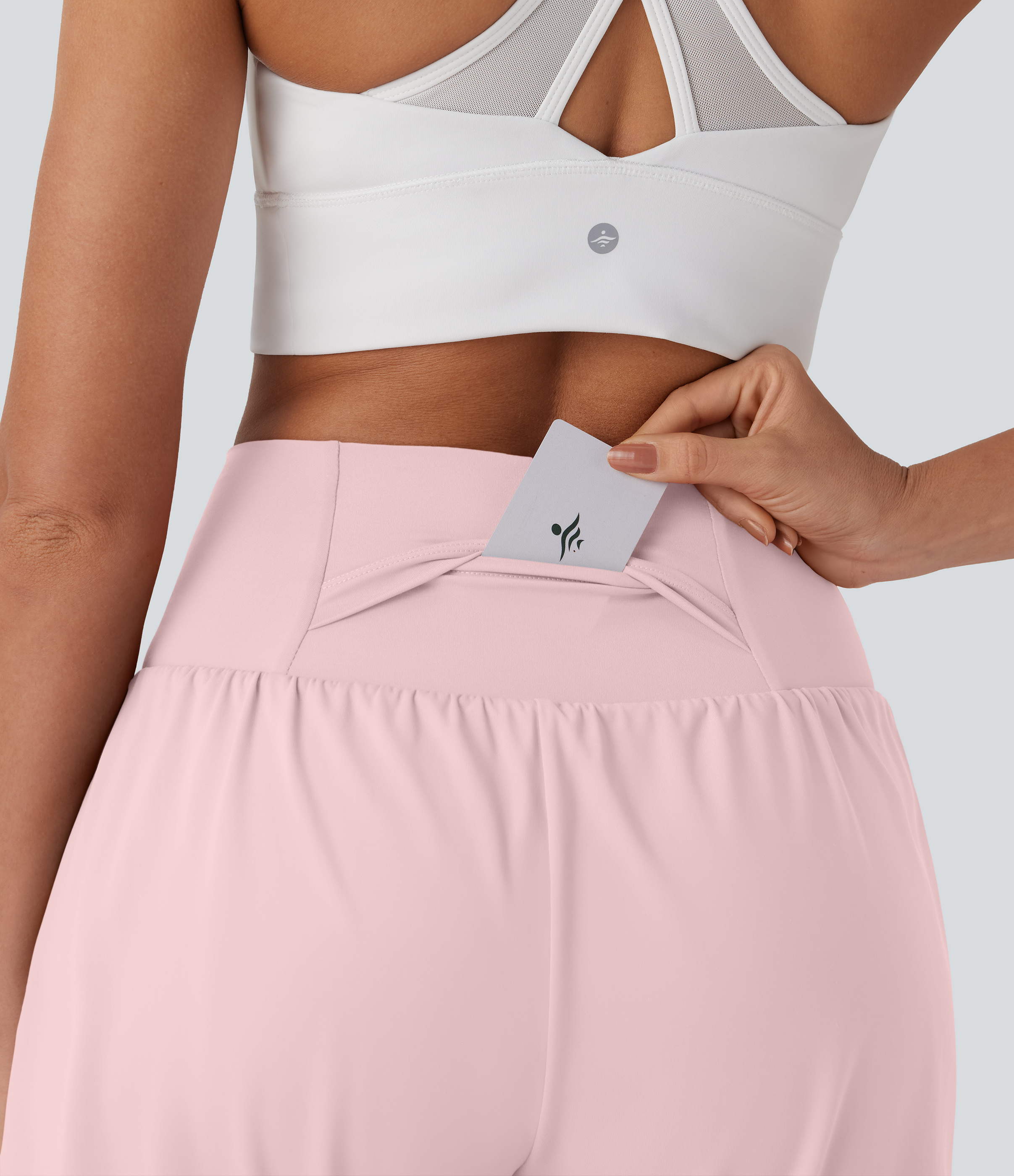 Airy Super High Waisted 2-in-1 Cool Touch Yoga Shorts 7" with Pockets