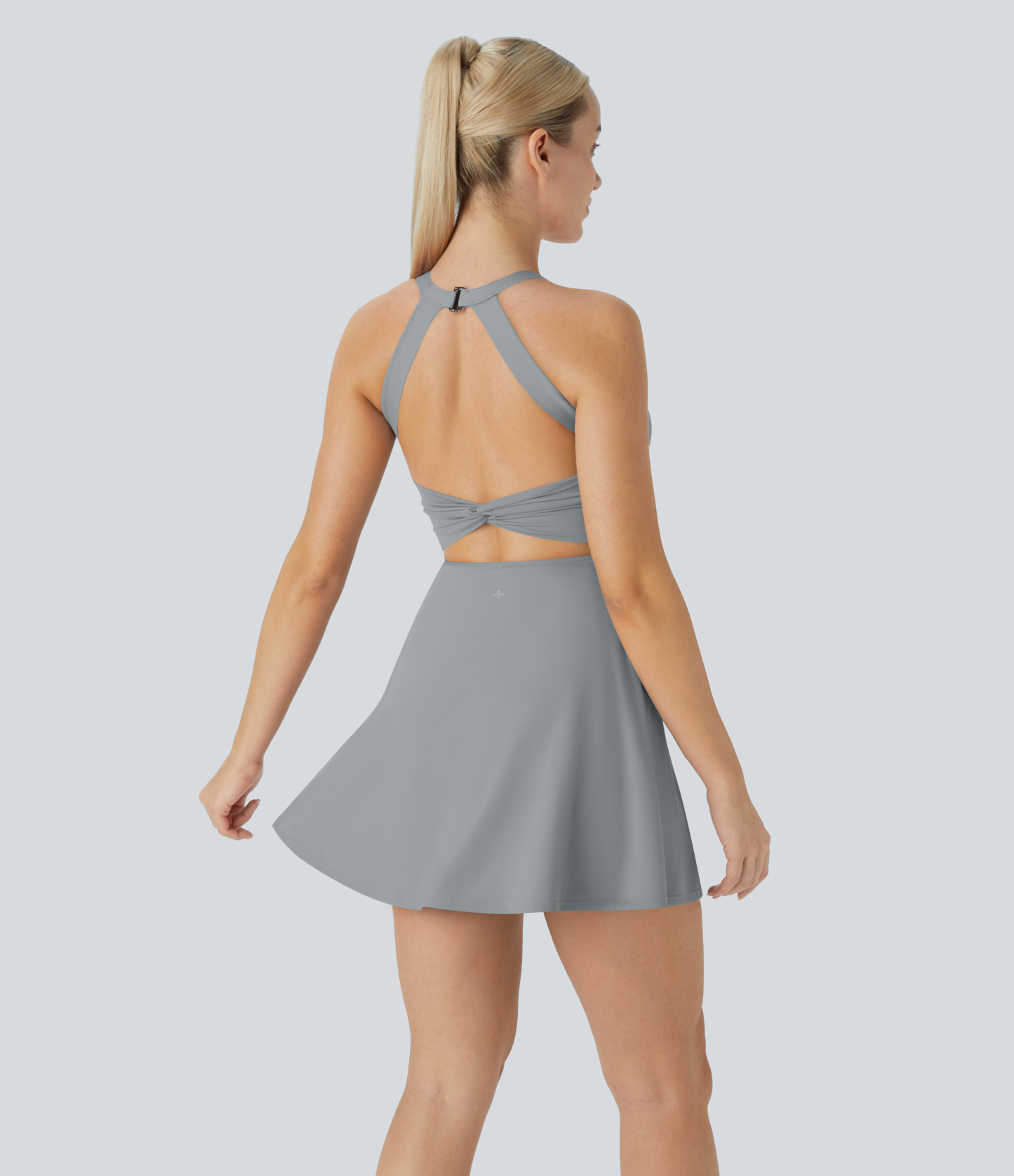 Airy Backless Twisted Cool Touch Dance Active Dress-Easy Peezy Edition
