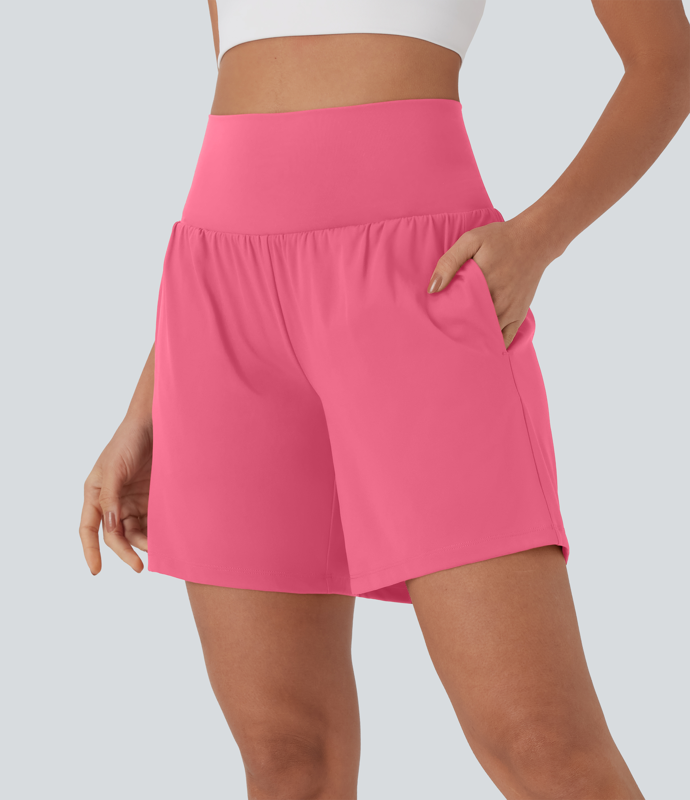 Softlyzero™ Airy Super High Waisted 2-in-1 Cool Touch Yoga Shorts 7" w