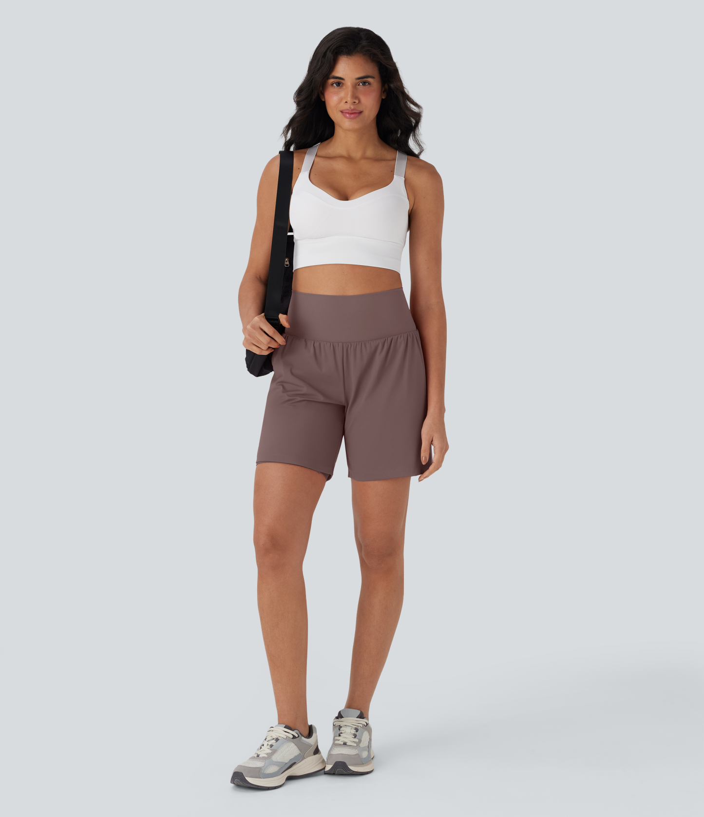 Airy Super High Waisted 2-in-1 Cool Touch Yoga Shorts 7" with Pockets