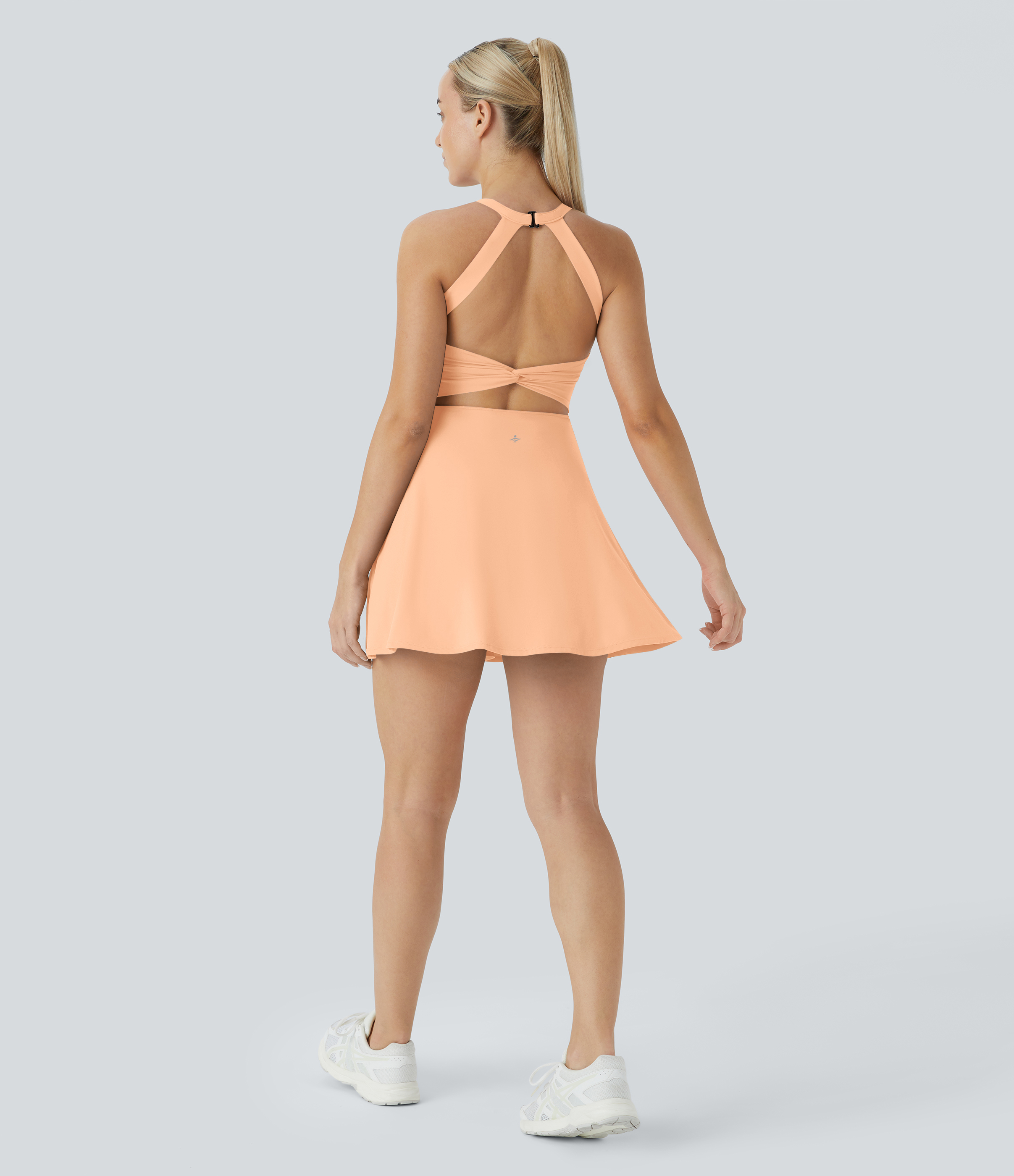 Airy Backless Twisted Cool Touch Dance Active Dress-Easy Peezy Edition