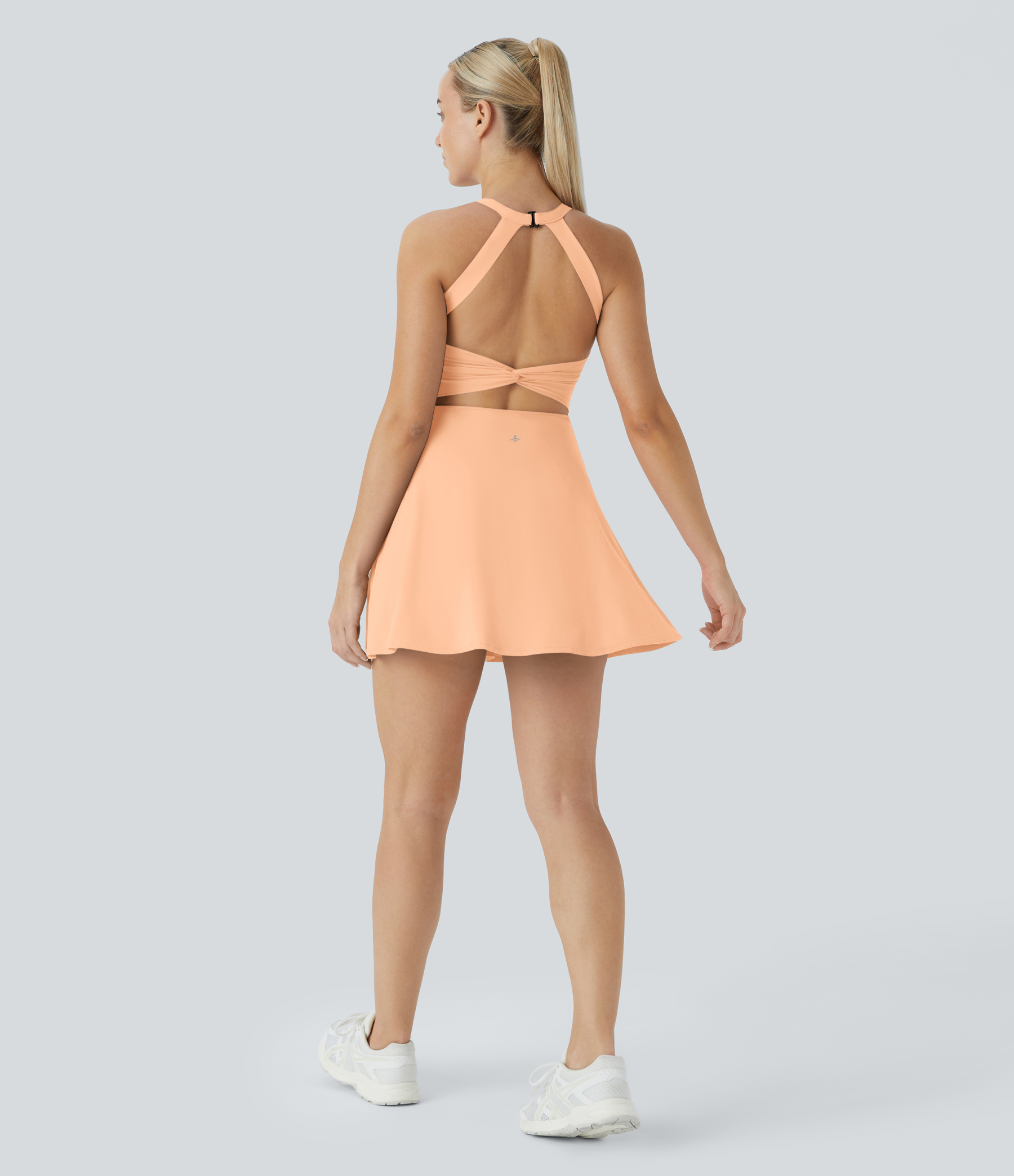 Airy Backless Twisted Cool Touch Dance Active Dress-Easy Peezy Edition