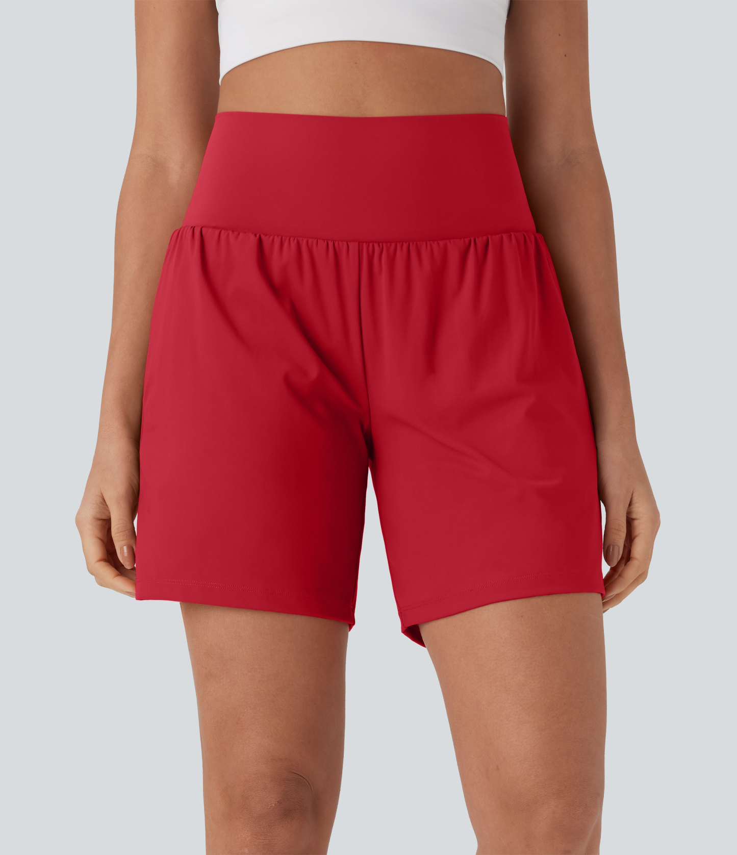 Airy Super High Waisted 2-in-1 Cool Touch Yoga Shorts 7" with Pockets
