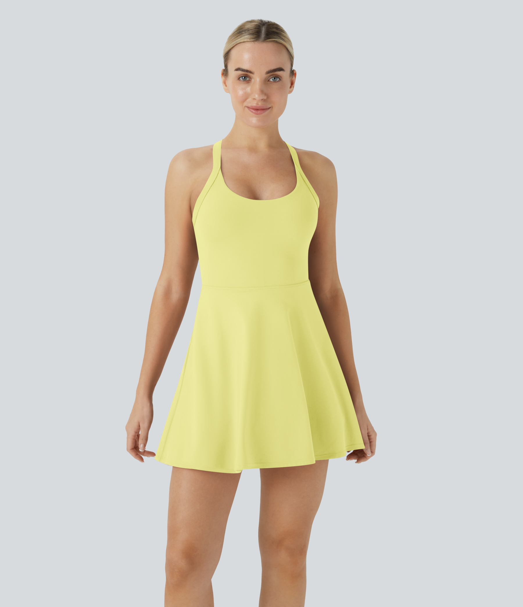 Airy Backless Twisted Cool Touch Dance Active Dress-Easy Peezy Edition